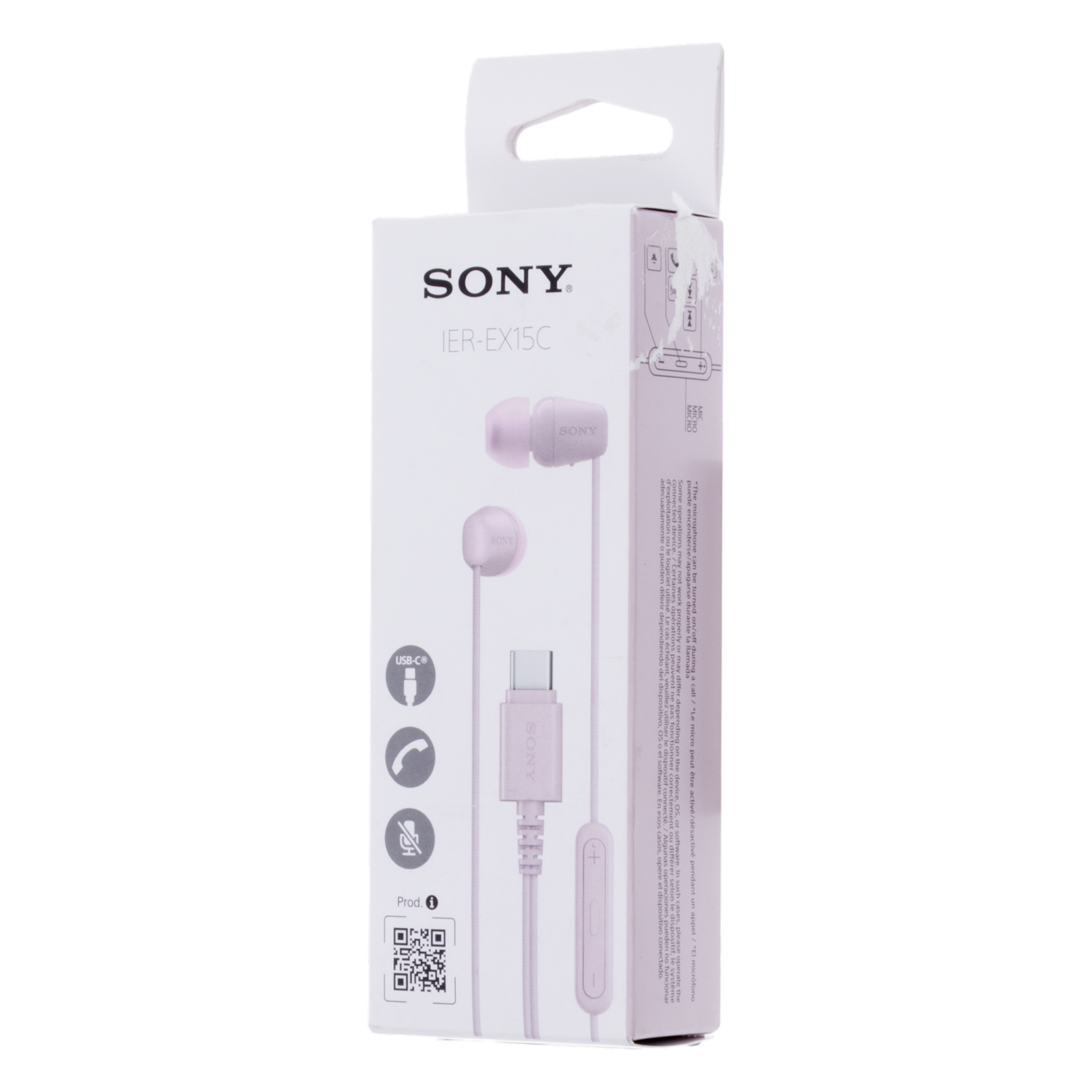 Audífonos Usb-C  Ier-Ex15C Rosado SONY Alámbrico