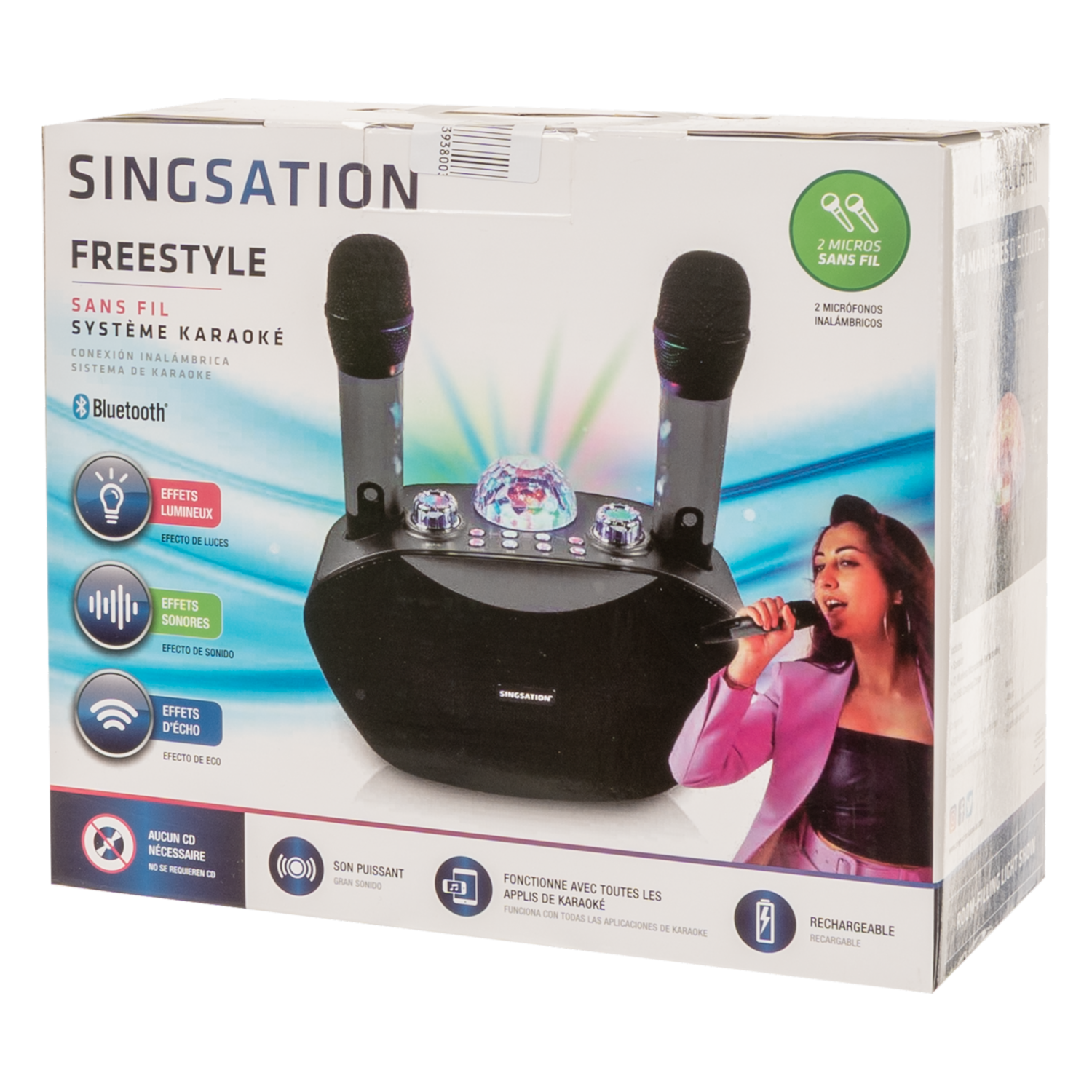 Karaoke Inalambrico Freestyle SINGSTATION 2 Micrófonos