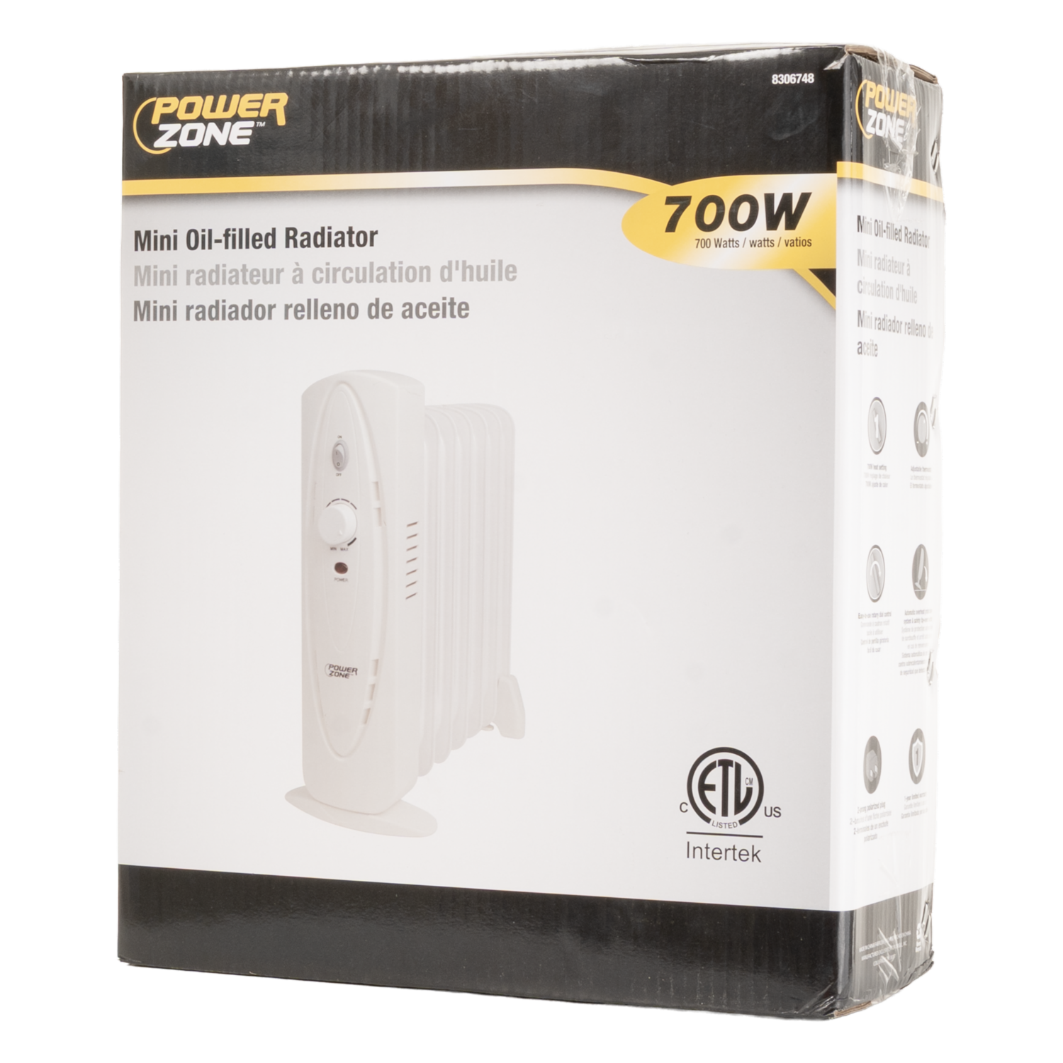 Calefactor Electrico De Aceite Pequeño POWER ZONE 700 W