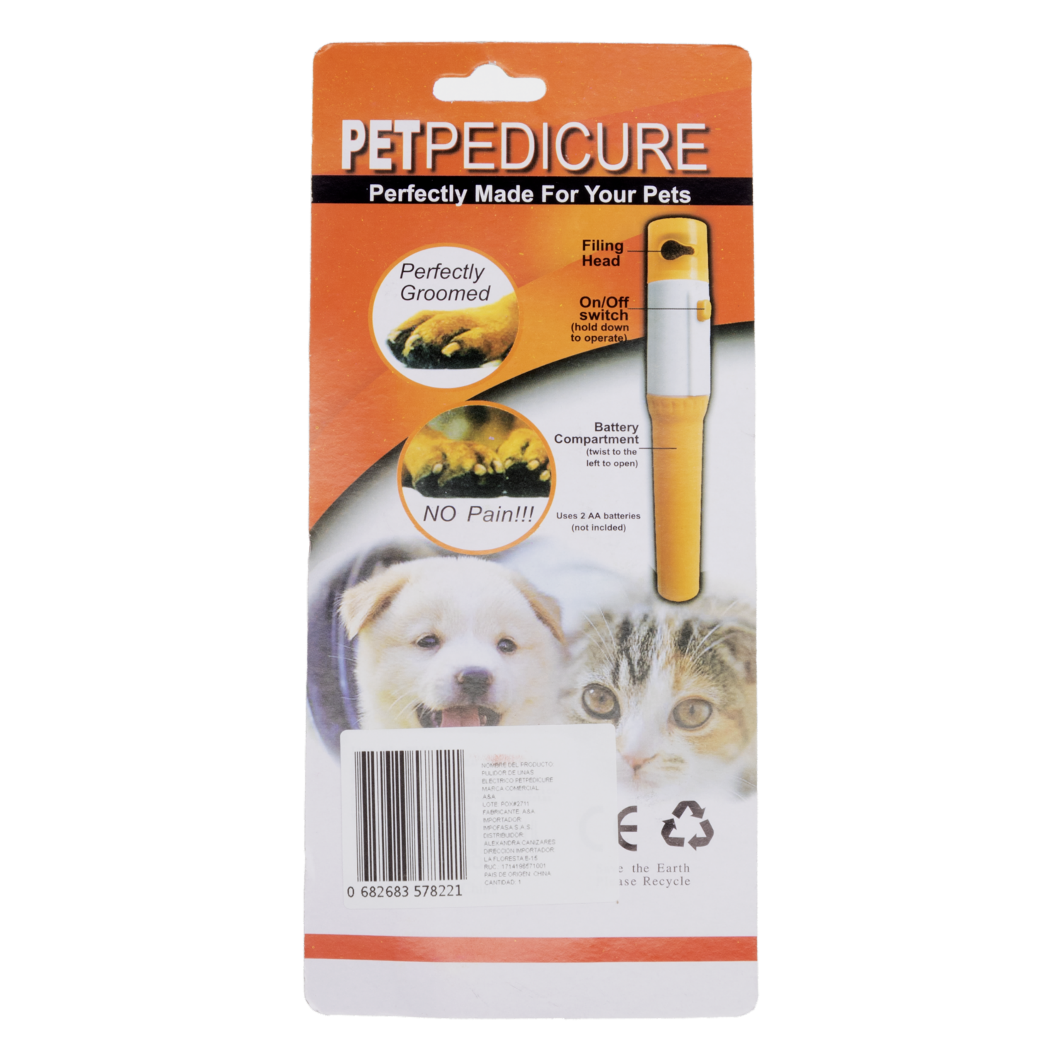 Pulidor De Uñas Eléctrico Para Mascotas PET FANG Unidad