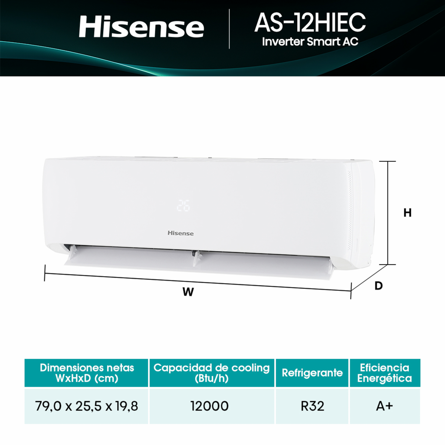 Aire Acondicionado De Pared HISENSE 12000 BTU