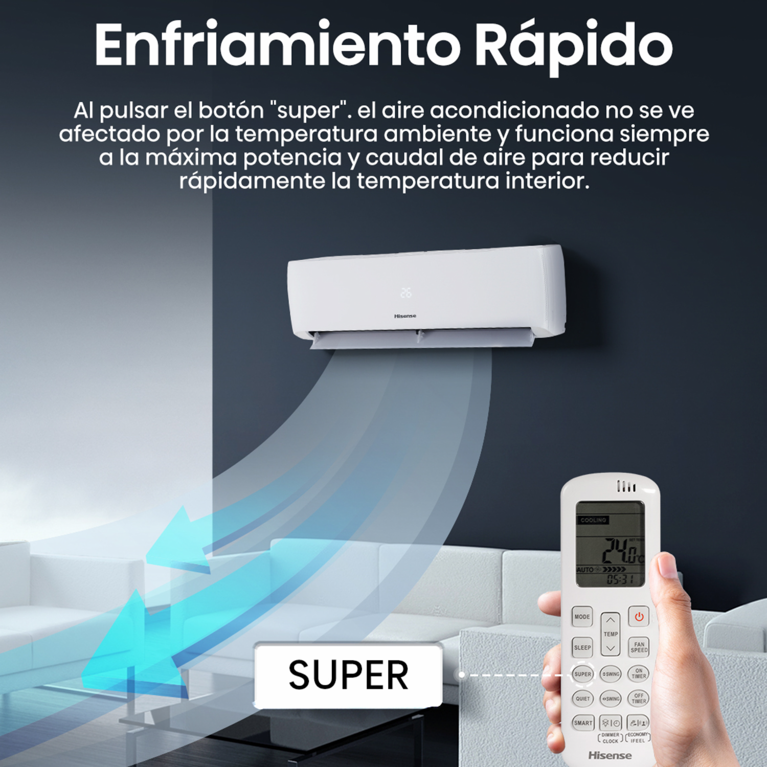 Aire Acondicionado De Pared HISENSE 12000 BTU