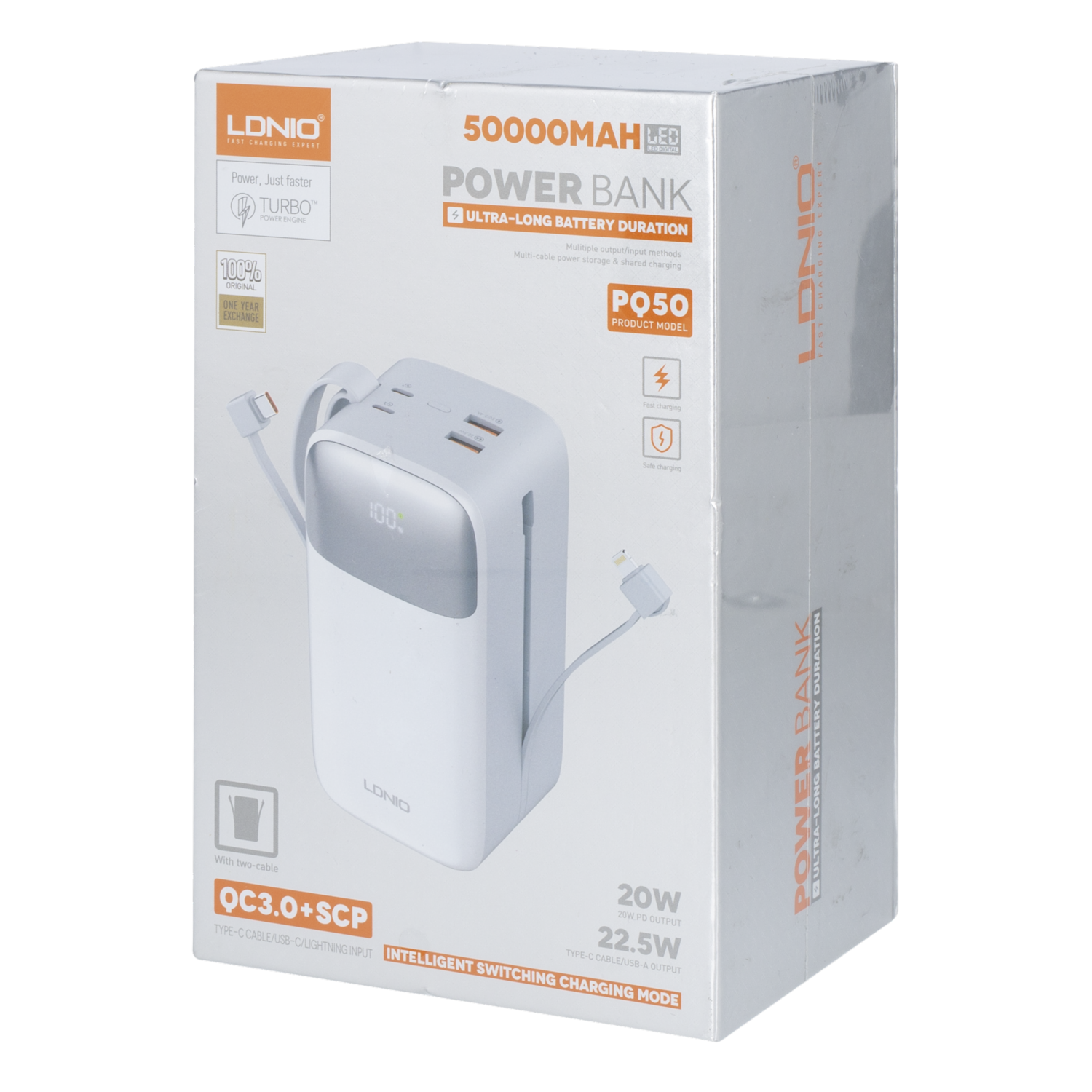 Power Bank Modelo Pq50 Blanco LDNIO 50000 Mah