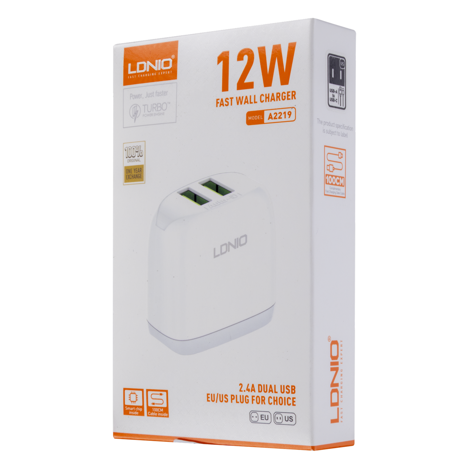 Cargador A2219 2.4A Cable Tipo C LDNIO 12 W