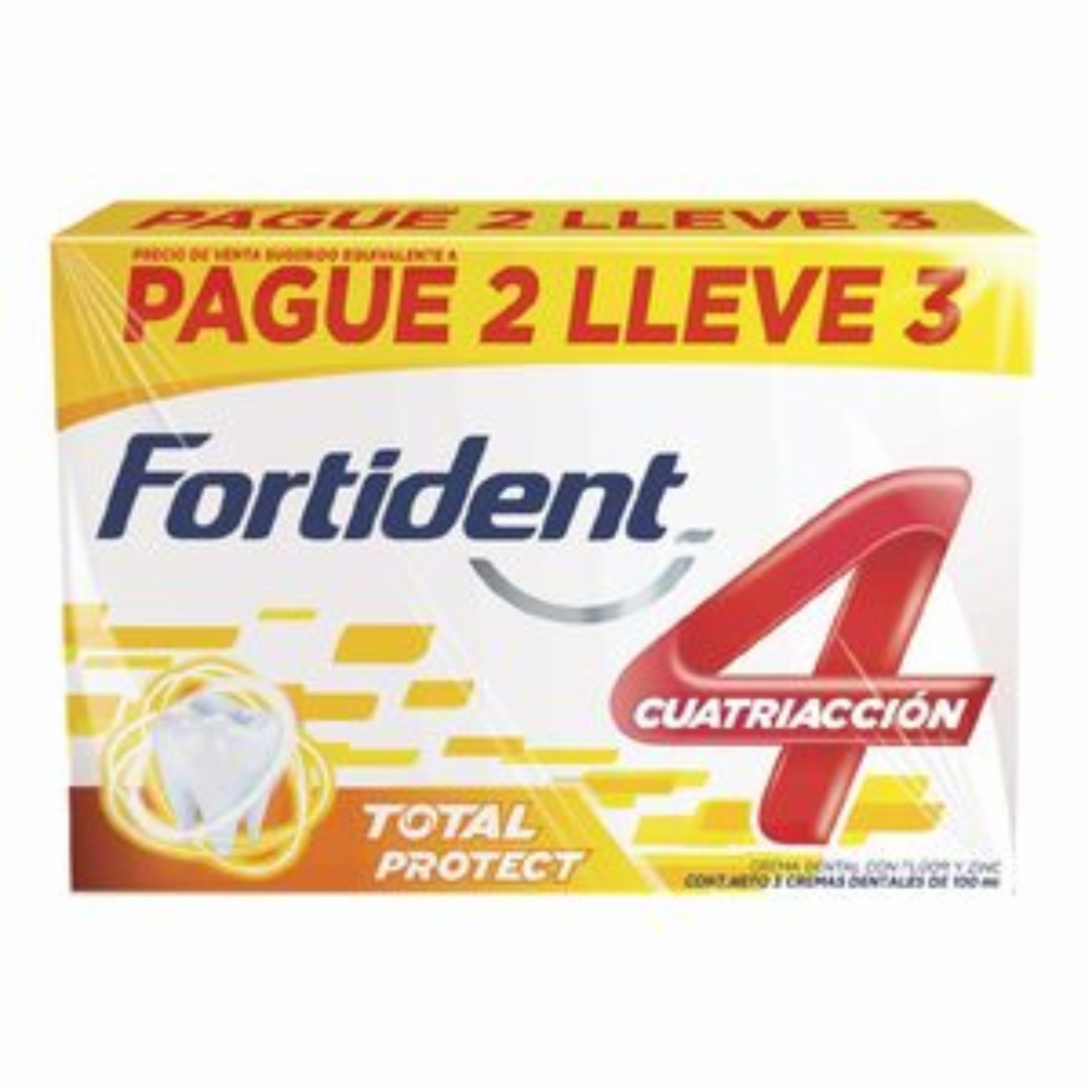 Pasta Dental Total Protect FORTIDENT 3 X 100 Ml - Megamaxi