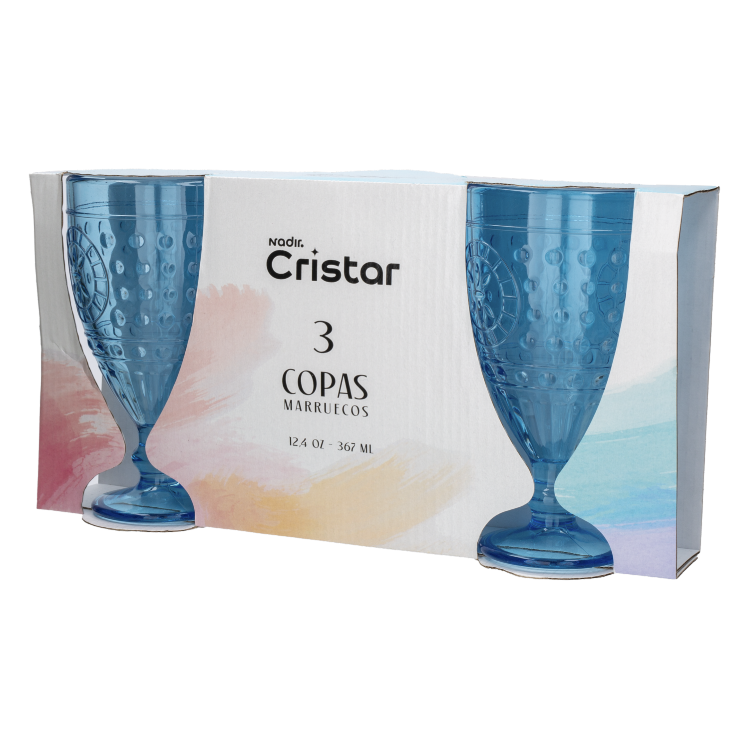 Copa Para Agua Marruecos Agua CRISTAR 3 X 367 Ml