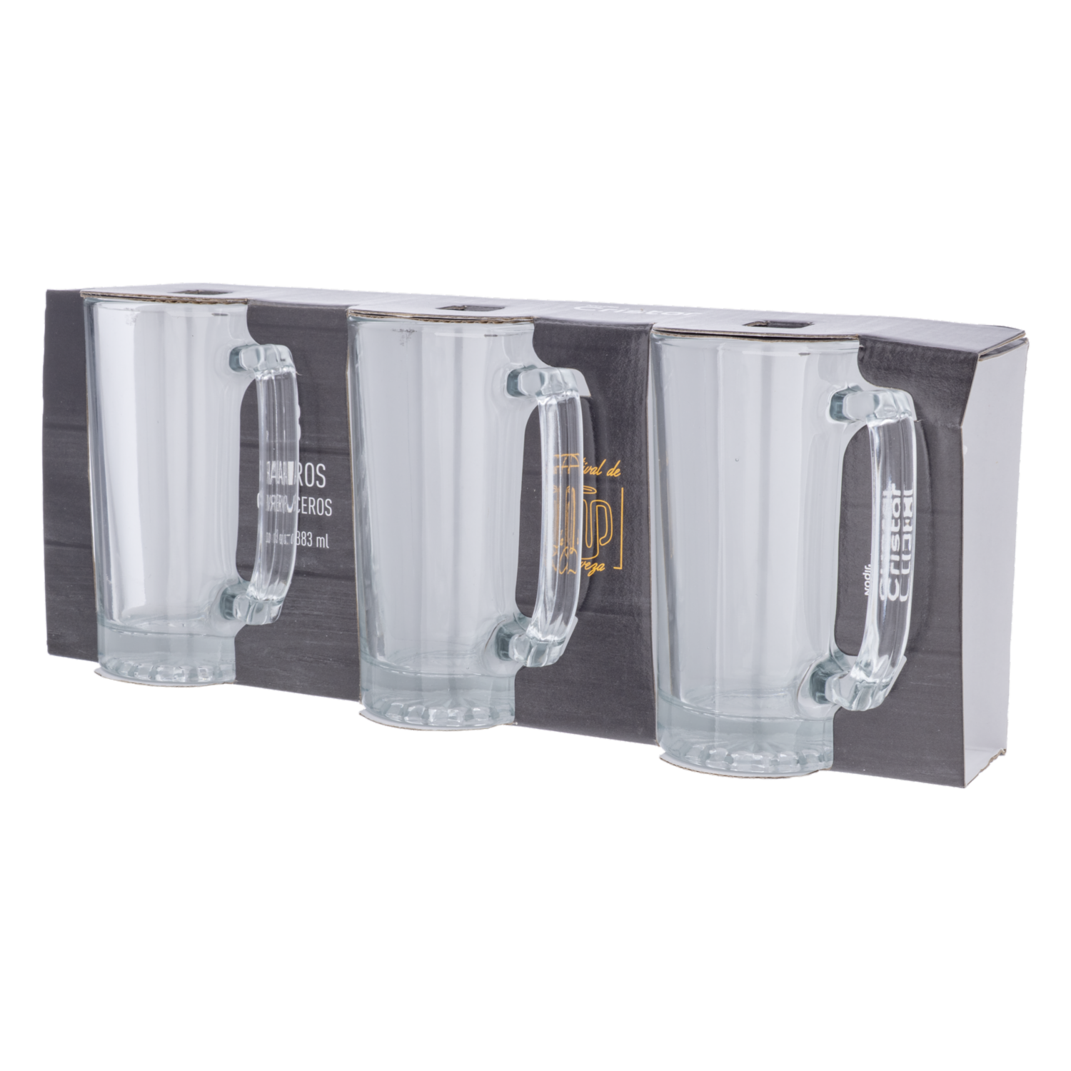 Jarro Diseño Dakota Cervecero Set CRISTAR X 3 Uds