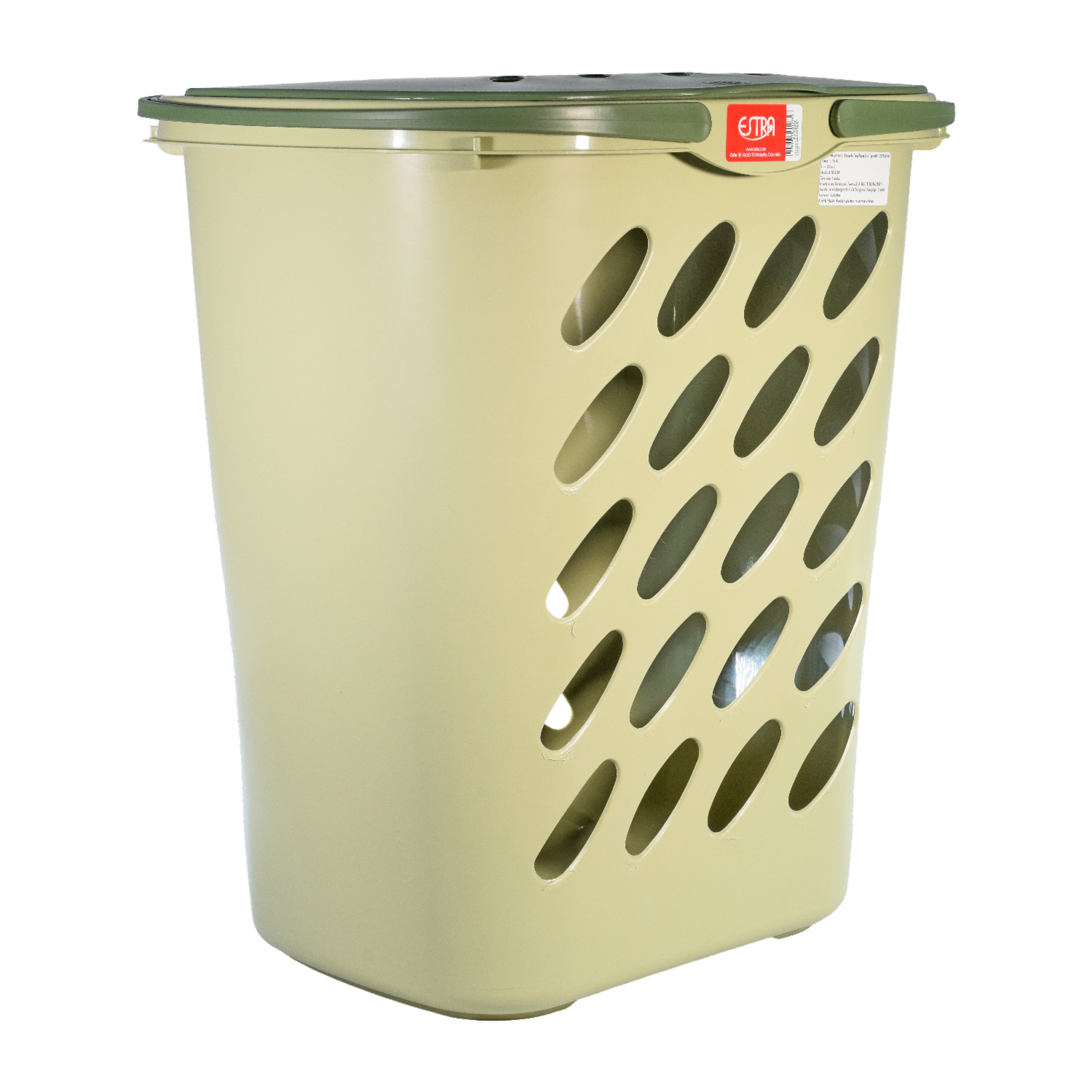 Canasta Para Ropa Con Tapa Color Verde ESTRA 46 Litros