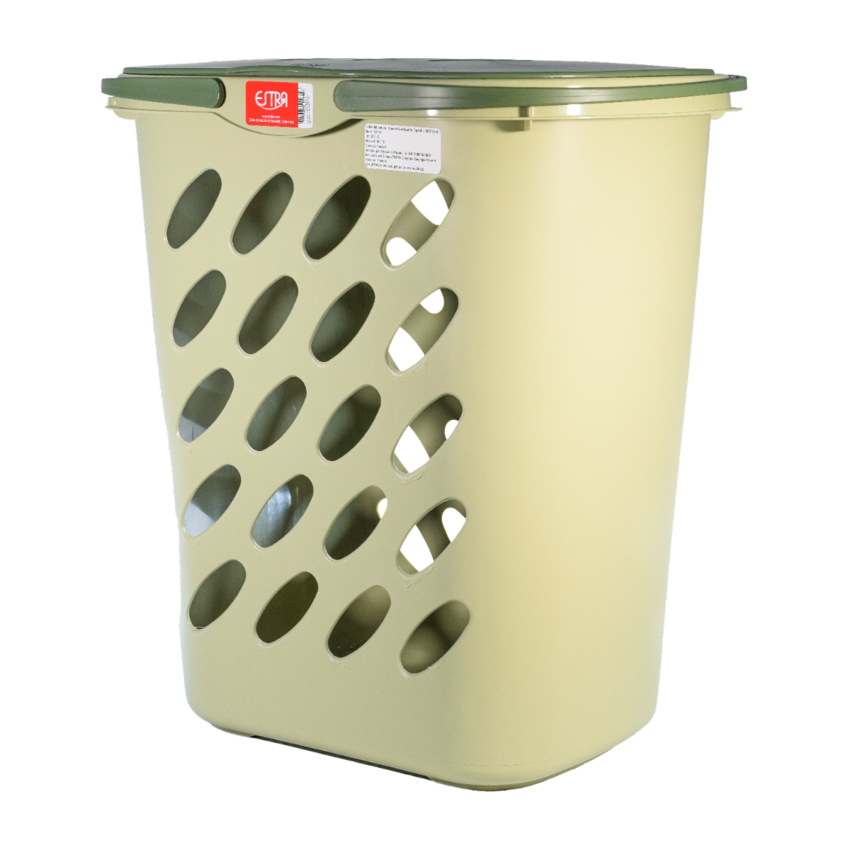 Canasta Para Ropa Con Tapa Color Verde ESTRA 46 Litros