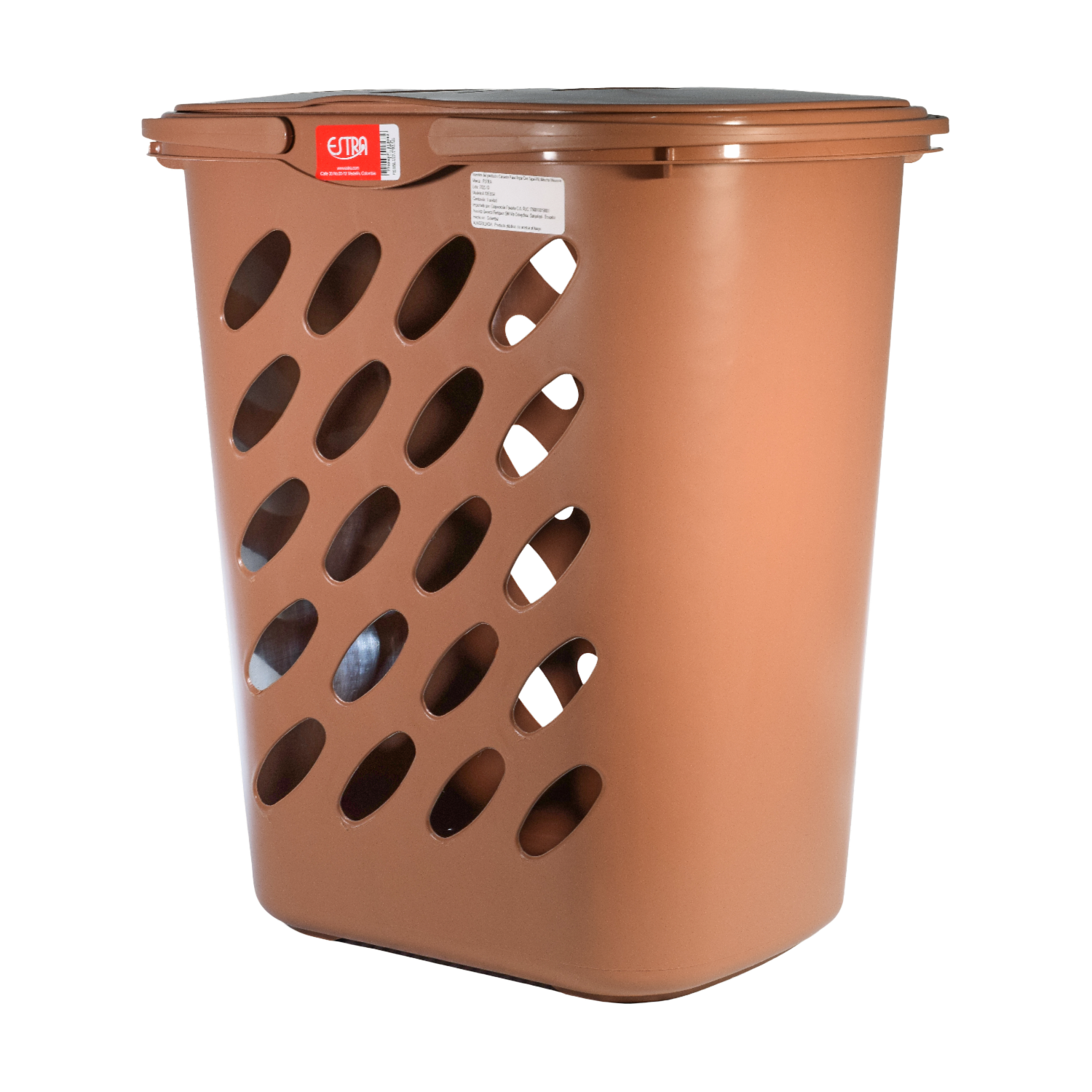 Canasta Para Ropa Con Tapa Color Mocca ESTRA 46 Litros