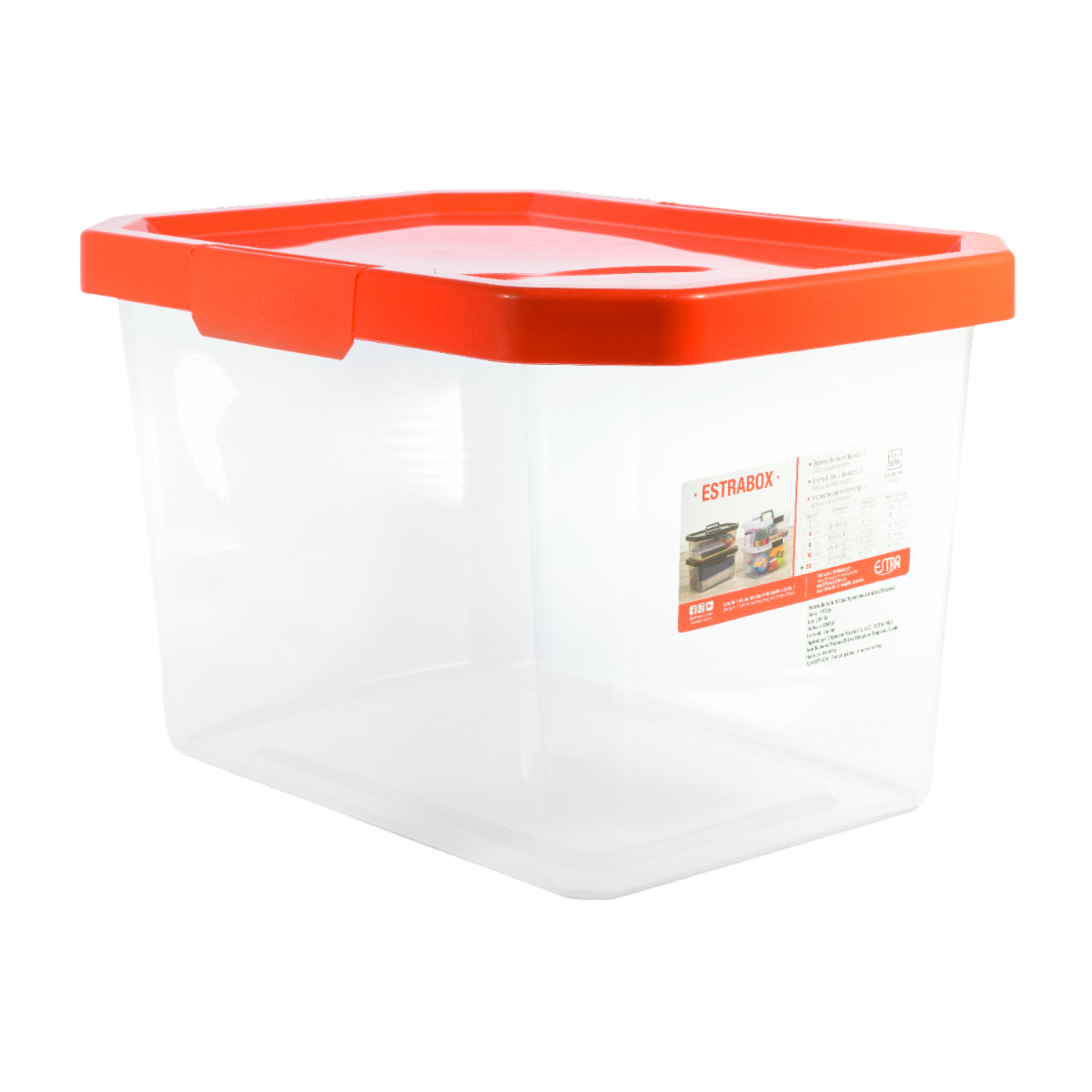 Caja Organizadora Roja ESTRA 20 Litros