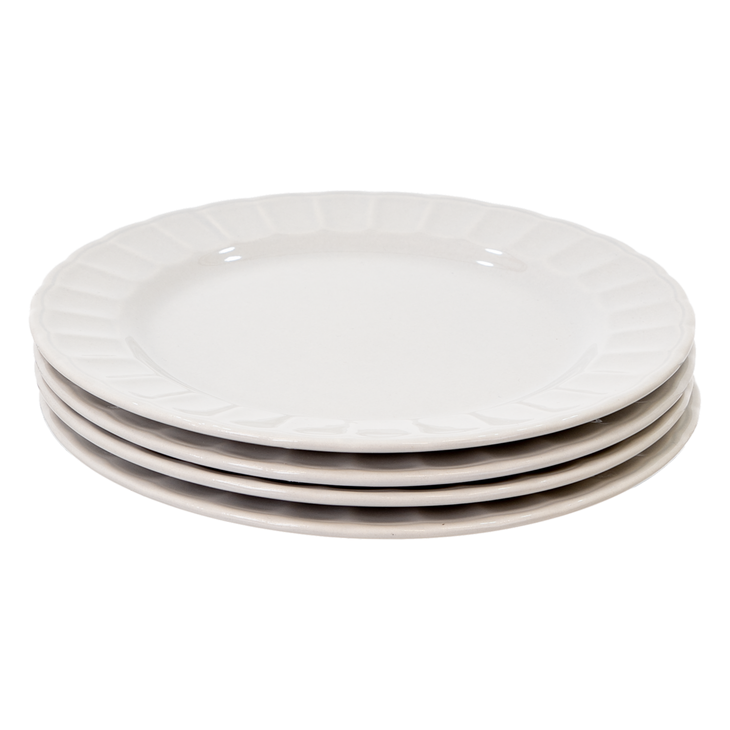 Set Platos Postre Gris Caribe 20 M CORONA 4 Piezas