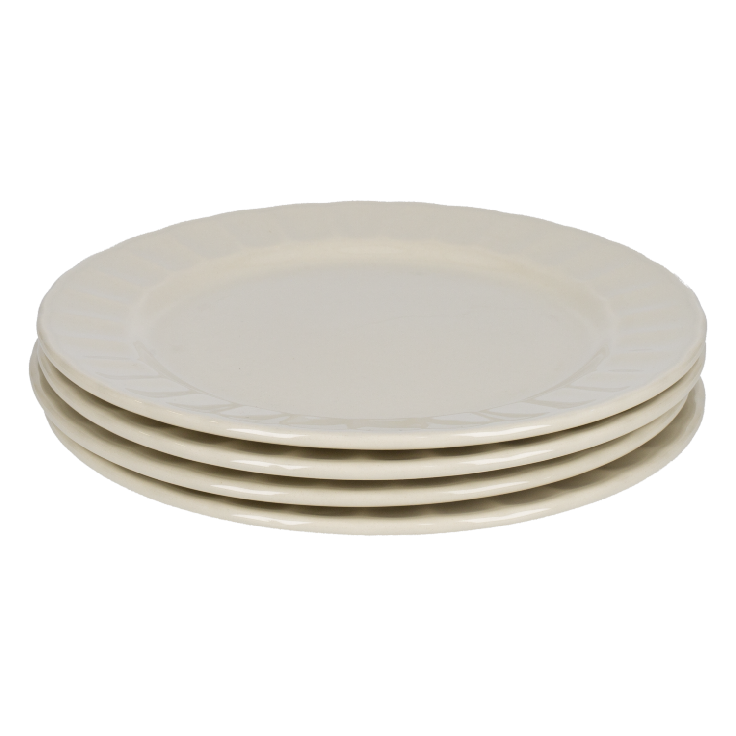 Set Platos Postre Blanco Caribe 20 Cm CORONA 4 Piezas