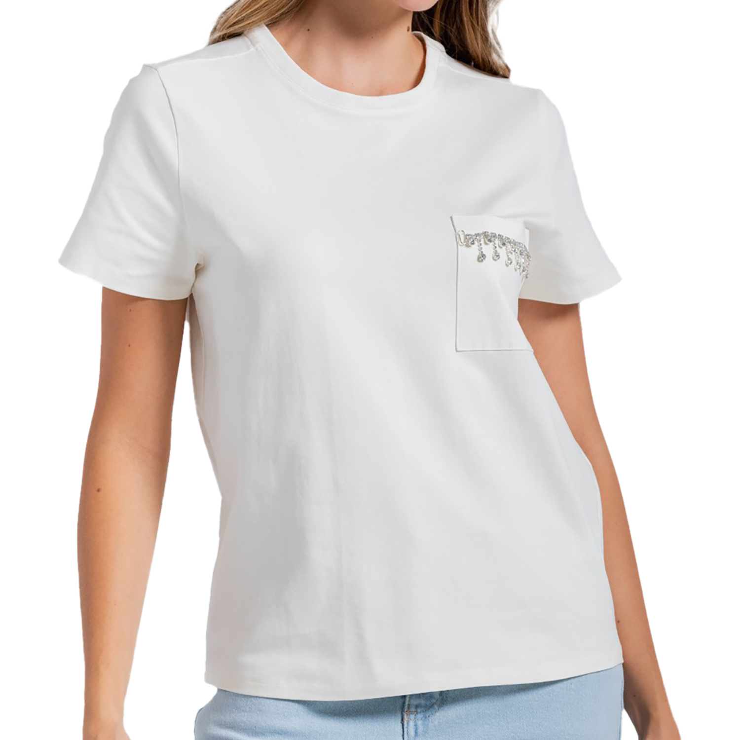 Camiseta Mangas Corts Cuello Redondo Bolsillo Con Aplique De Cadena ARKITECT