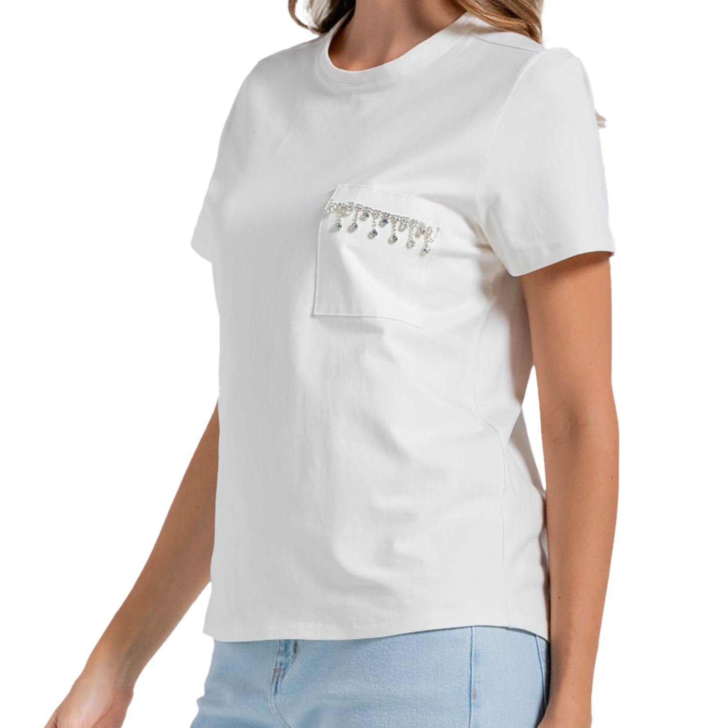 Camiseta Mangas Corts Cuello Redondo Bolsillo Con Aplique De Cadena ARKITECT