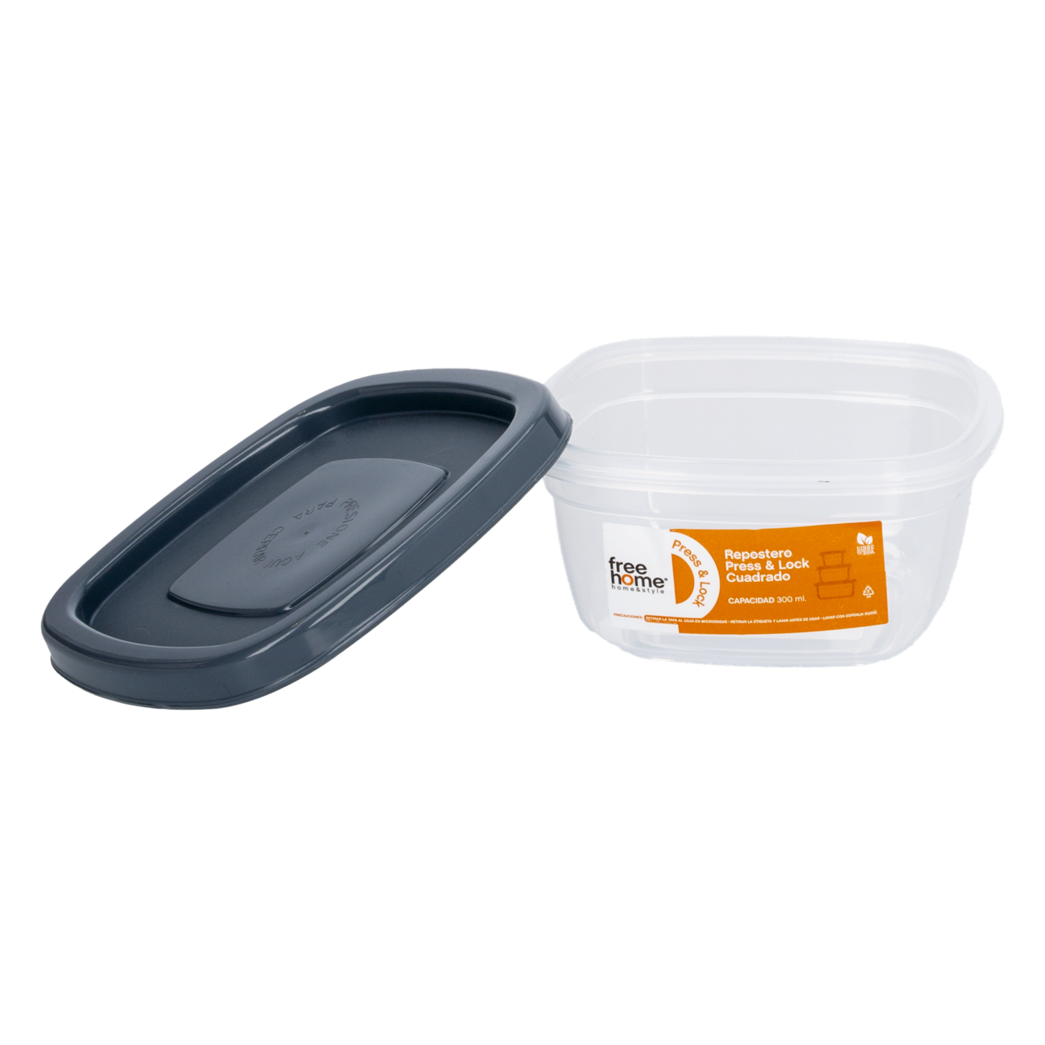 Repostero Press Lock Cuadrado FREE HOME 300 Ml
