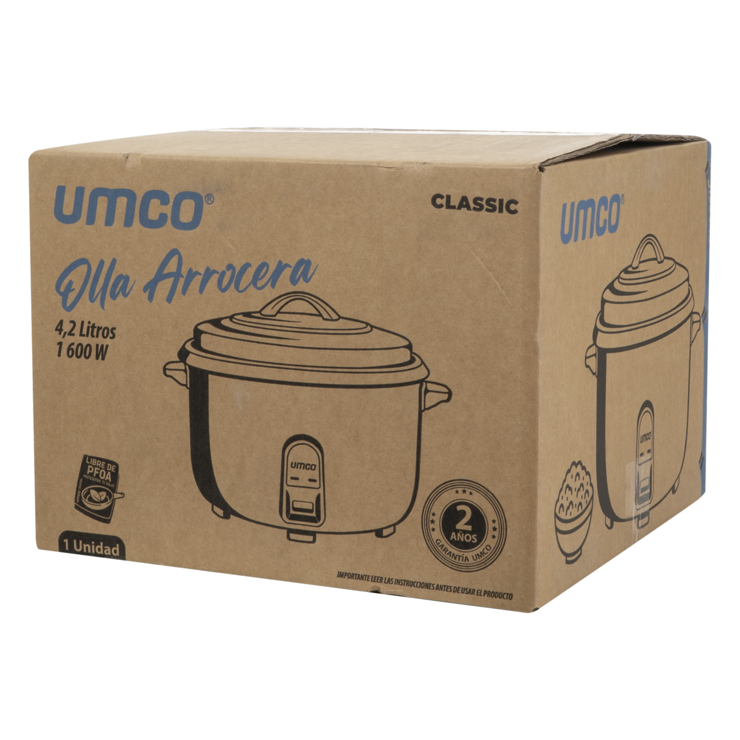 Arrocera Blanca 1600 Watts UMCO 4.2 Litros