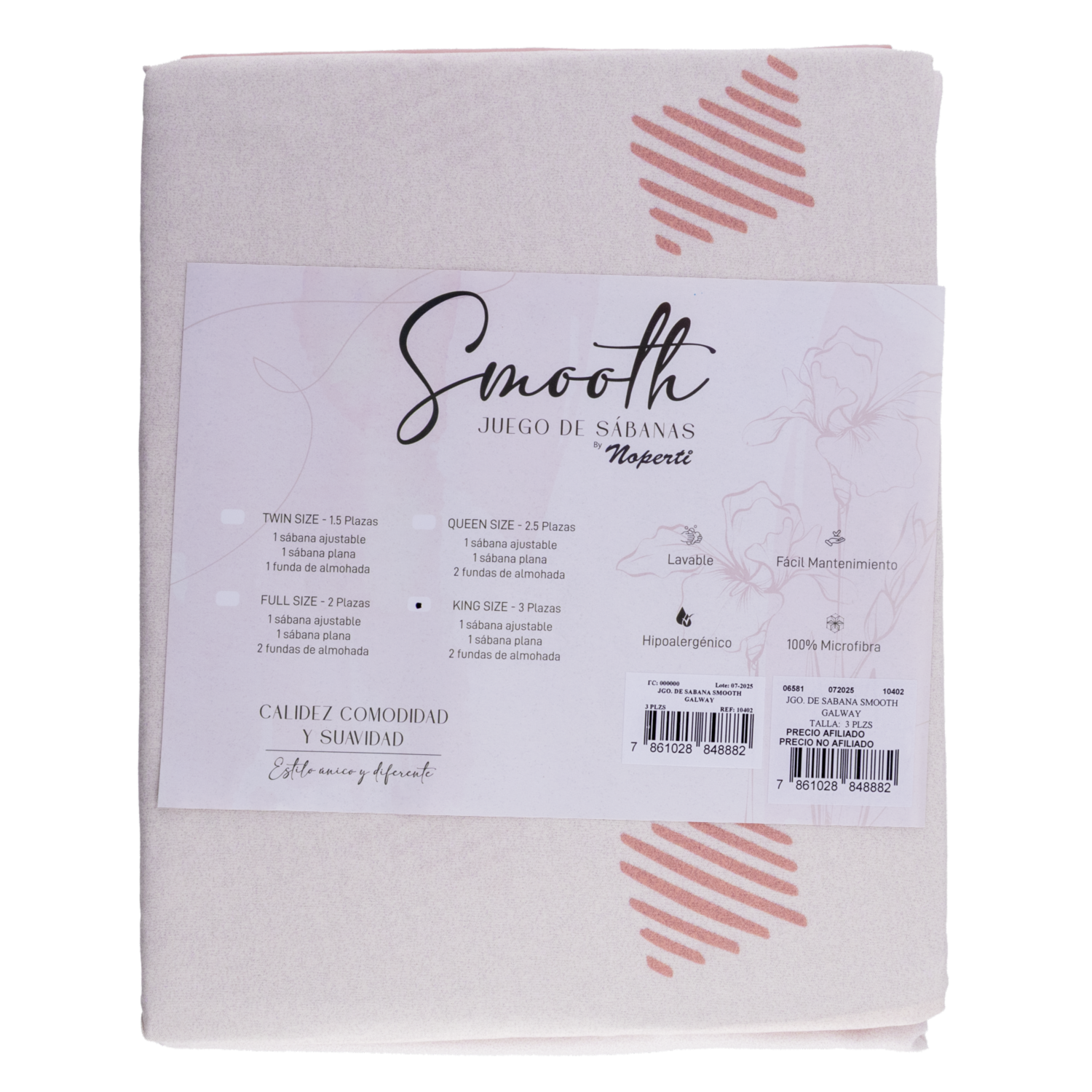 Juego De Sabanas Smooth Galway NOPERTI 3 Plazas