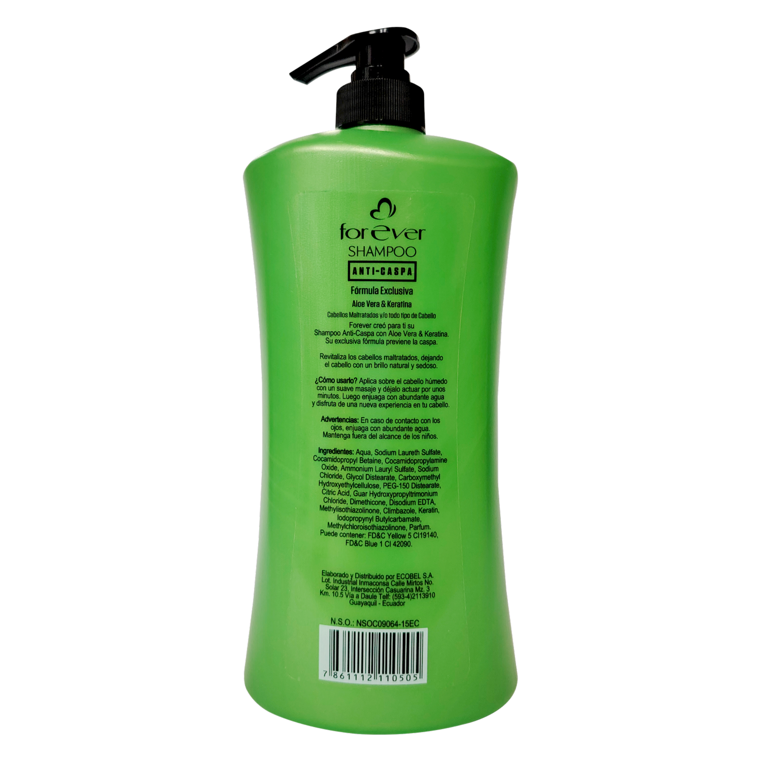 Shampoo De Cabello Anticaspa Aloe Vera & Keratina FOREVER 1300 Ml