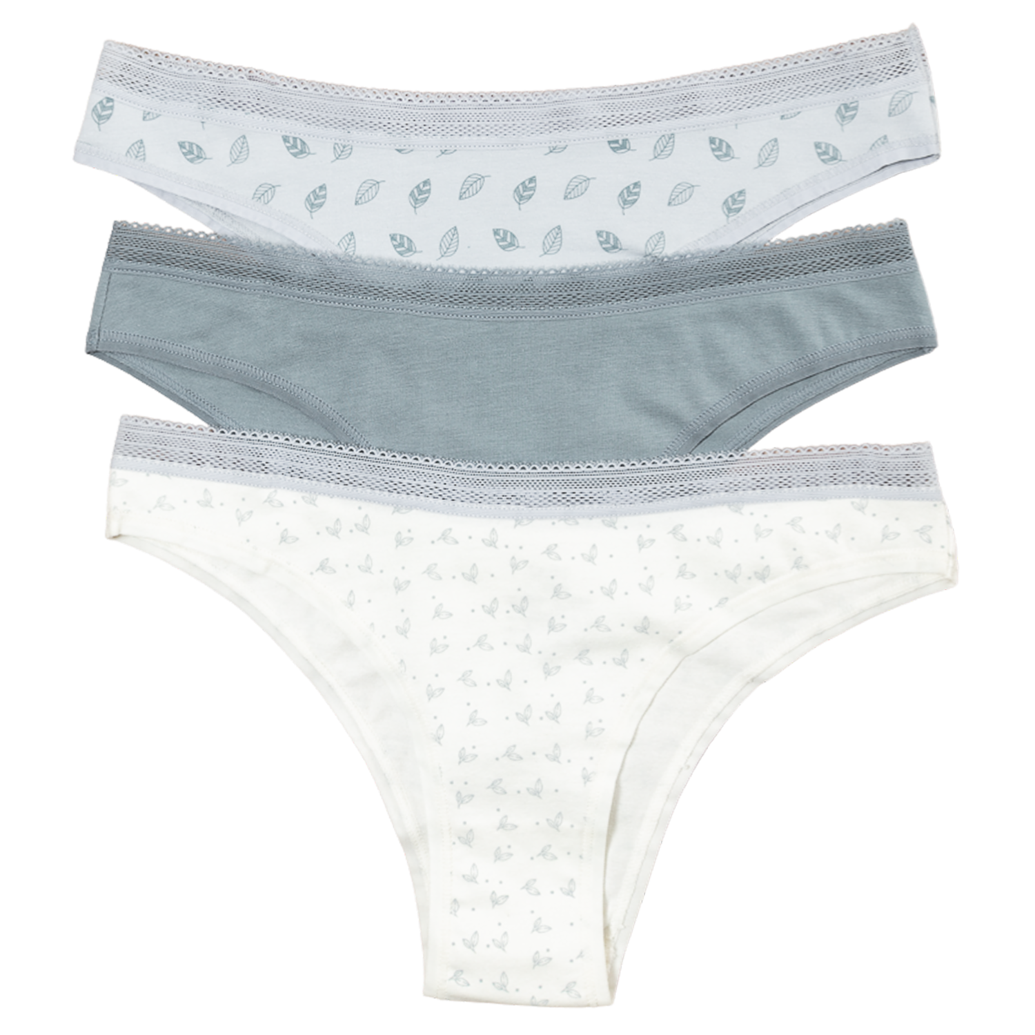 Panty Pack X3  Semicintura Estampado SKIN