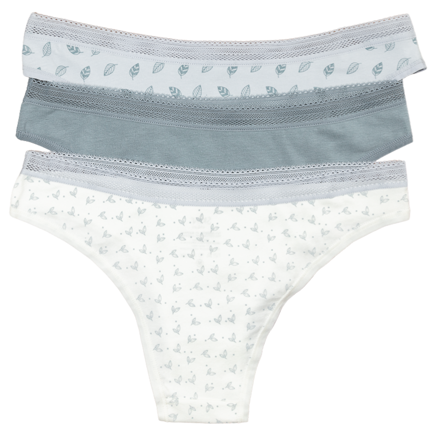 Panty Pack X3  Semicintura Estampado SKIN