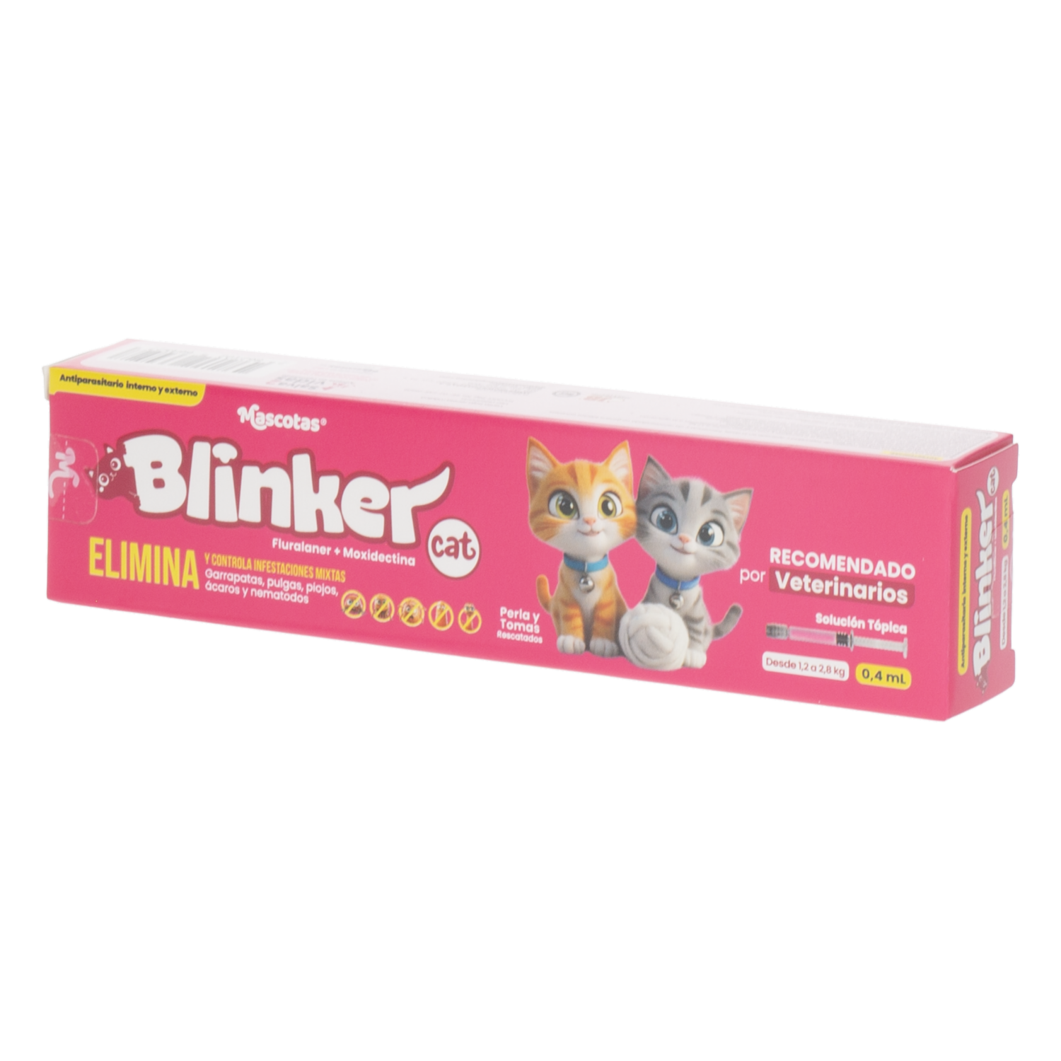 Antiparasitario Felino Interno Y Externo Para Gatos Elimina Y Control Infestaciones Mixtas BLINKER CAT 0.4Ml