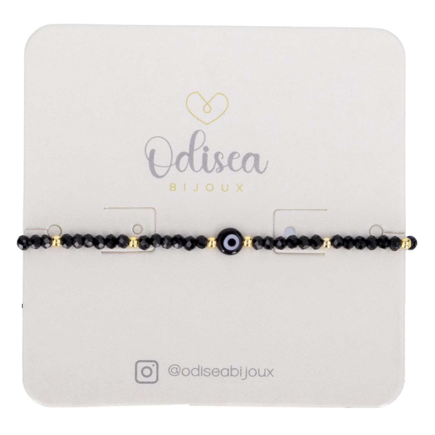 Pulsera Ojo Turco Cristales Negra ODISEA BIJOUX Unidad