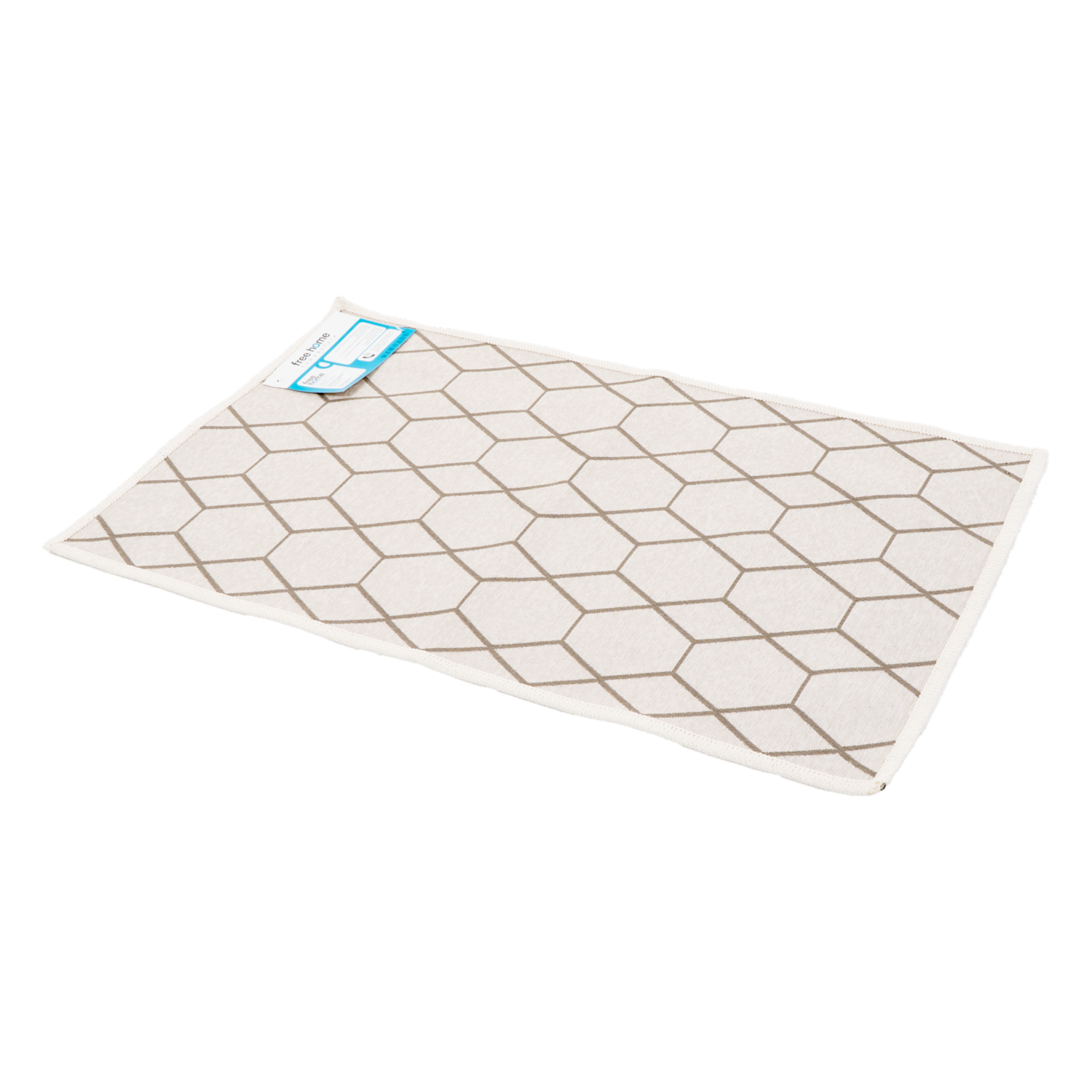 Tapete Hexagonal Areia FREE HOME 80X50 Cm