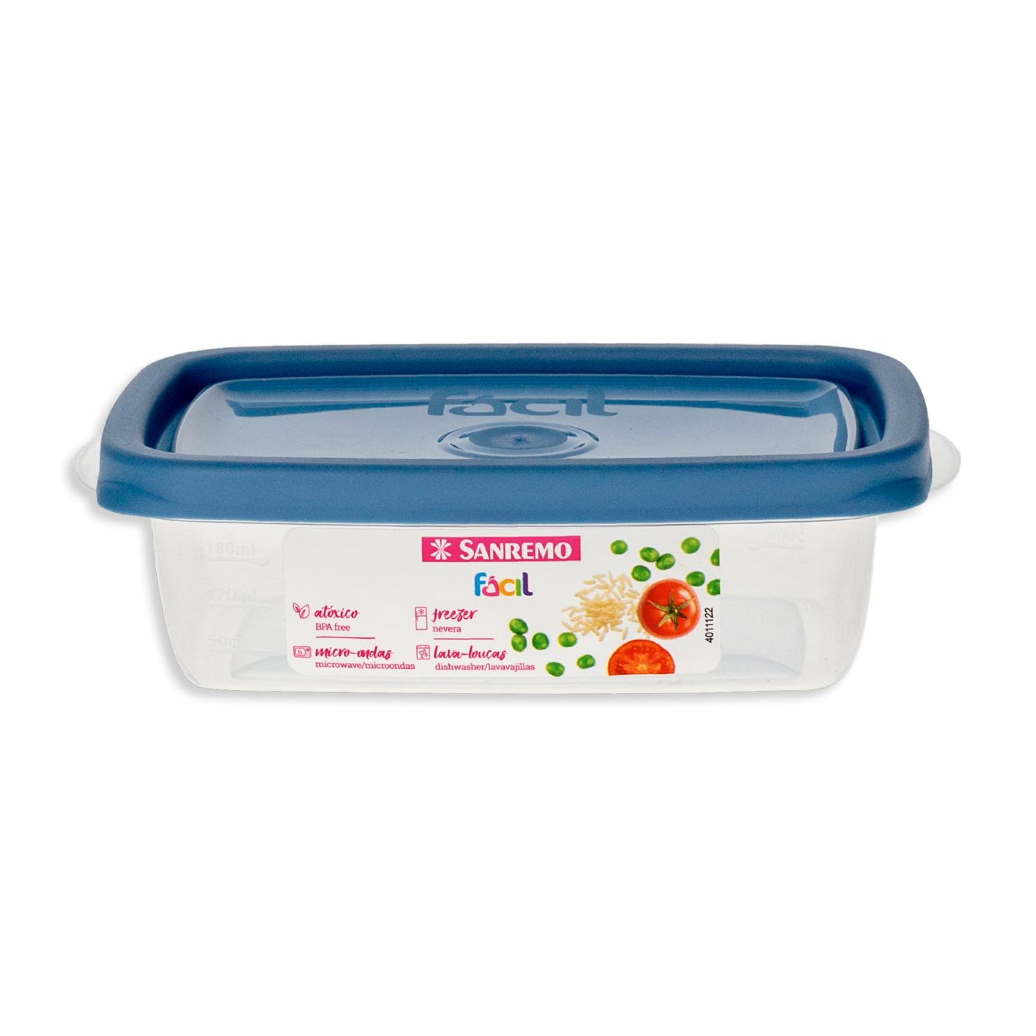Repostero Hermético Rectangular Azul Fácil SANREMO 280 Ml