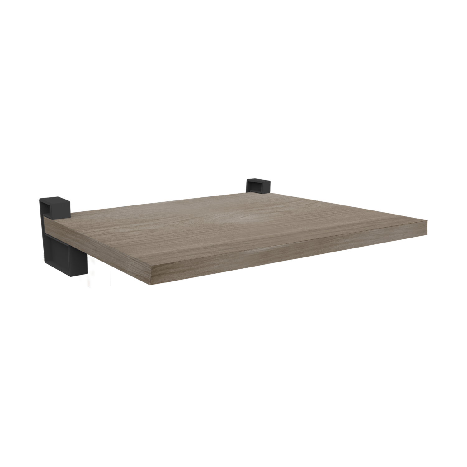 Repisa Recta Lineare Roble Miel Con Soporte Negro PRAT-K