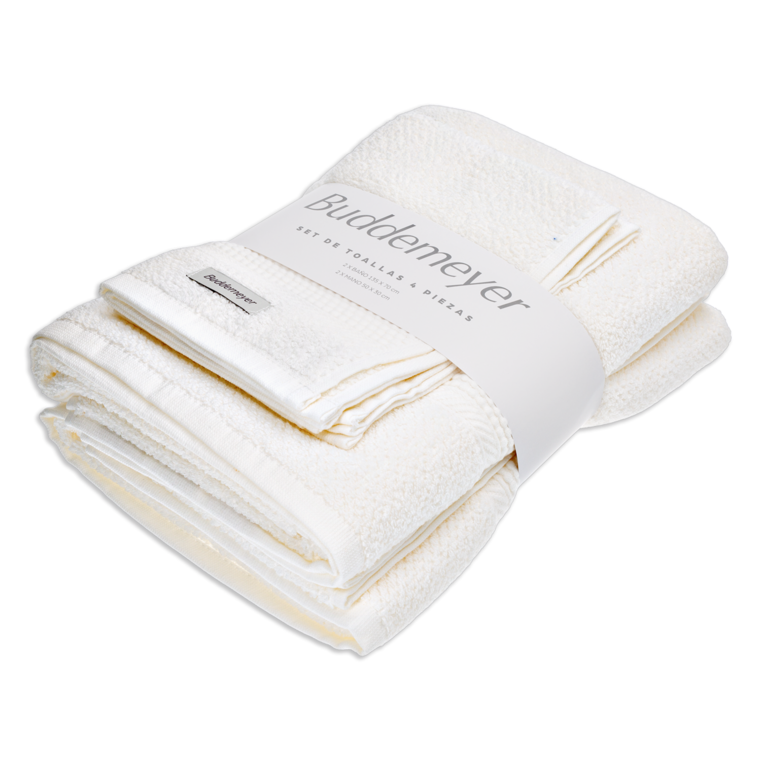 Juego Toallas De Baño Alegro Extra Soft Blanco BUDDEMEYER