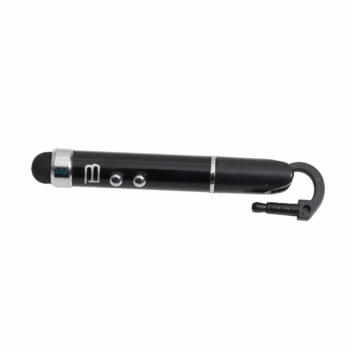 Lápiz Stylus 5 En 1 Con Puntero Laser BYTECH Negro