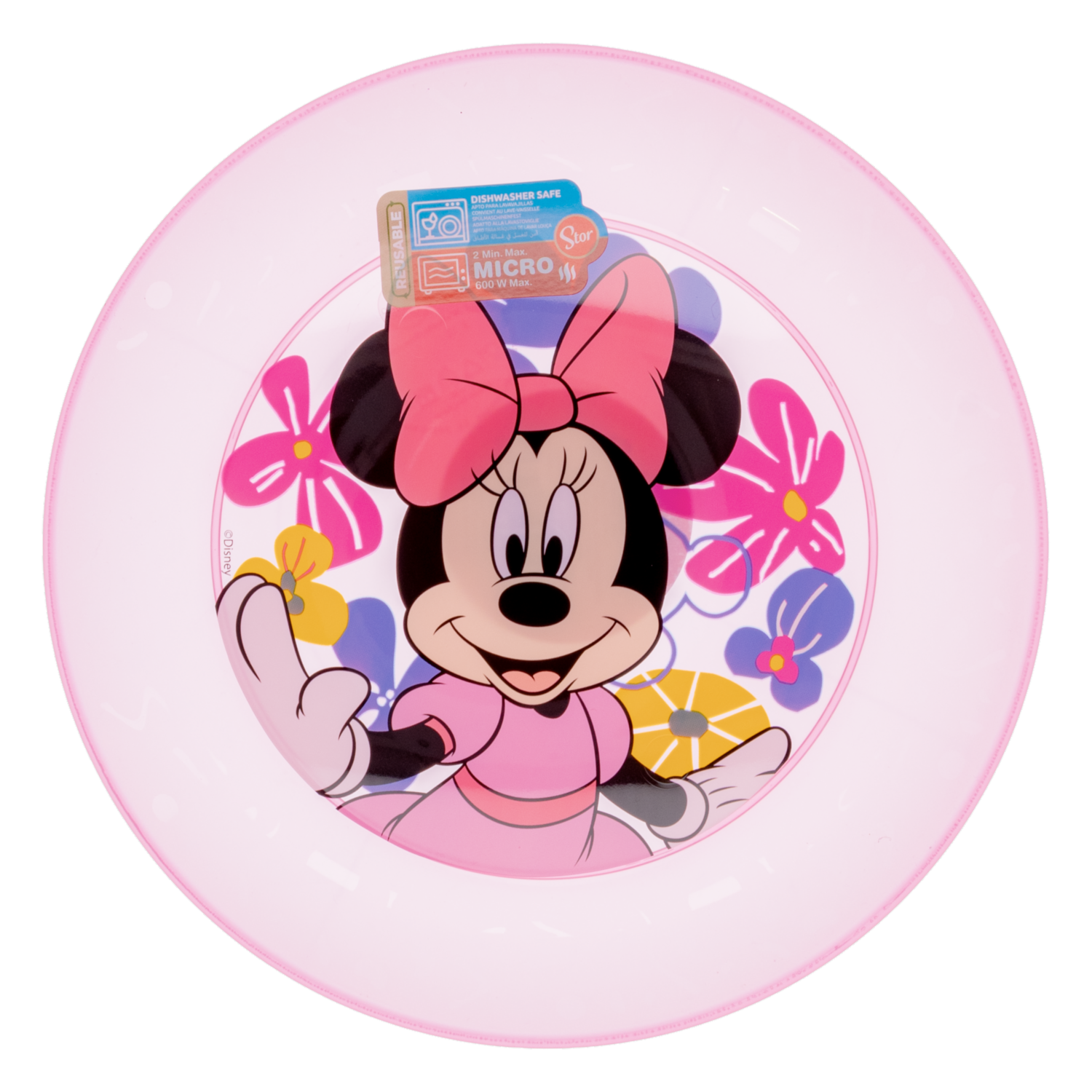 Plato Infantil Reutilizable Apto Para Microondas Diseño Party Minnie STOR 1 Pieza