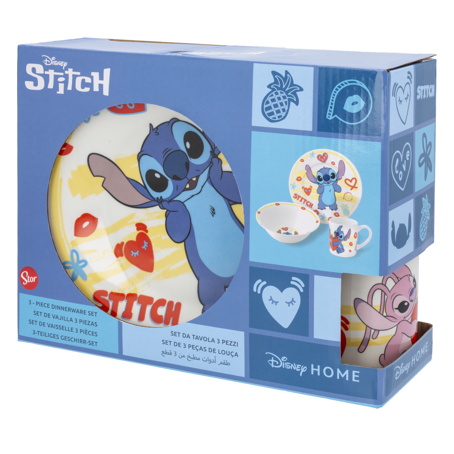 Set  Platos Stitch Aloha STOR 3 Piezas