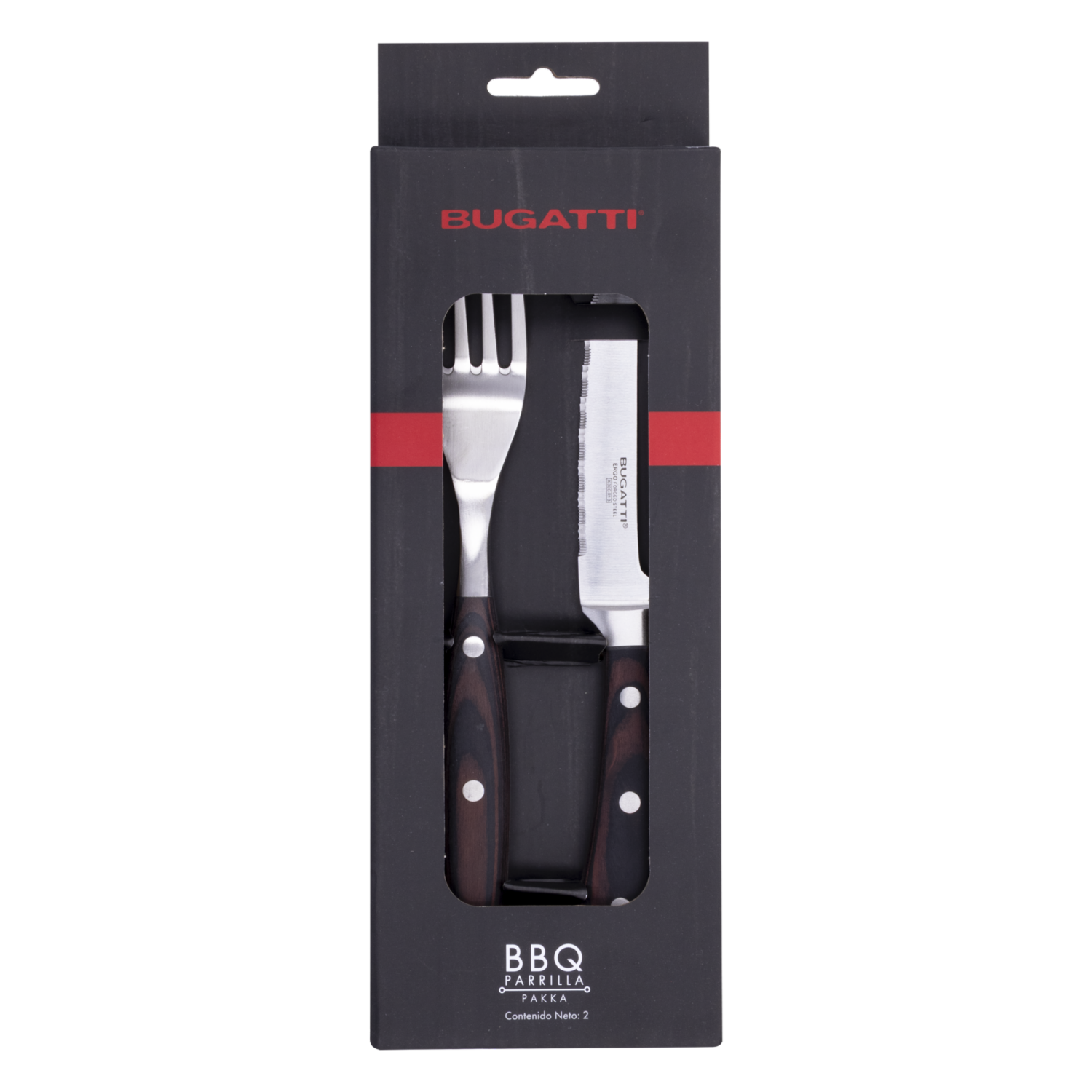 Set BBQ Tenedor Y Cuchillo BUGATTI 1 Pieza