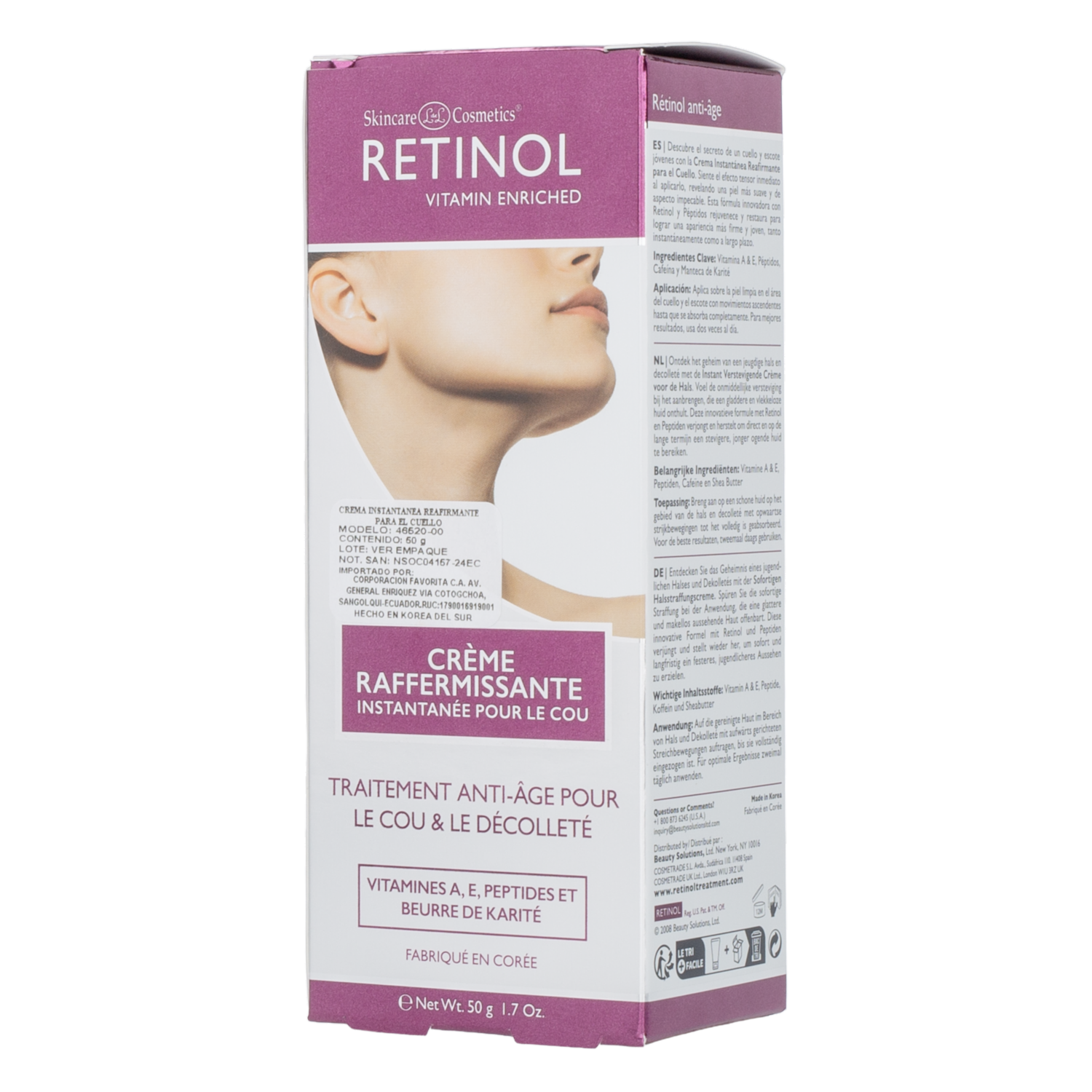 Crema Para Cuello Reafirmante Instantánea RETINOL 50 G
