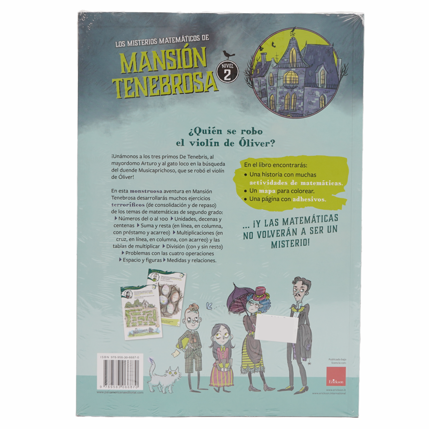 Libro Los Misterios Matemáticos De Mansión Tenebrosa 2 PANAMERICANA EDITORIAL 30 Páginas