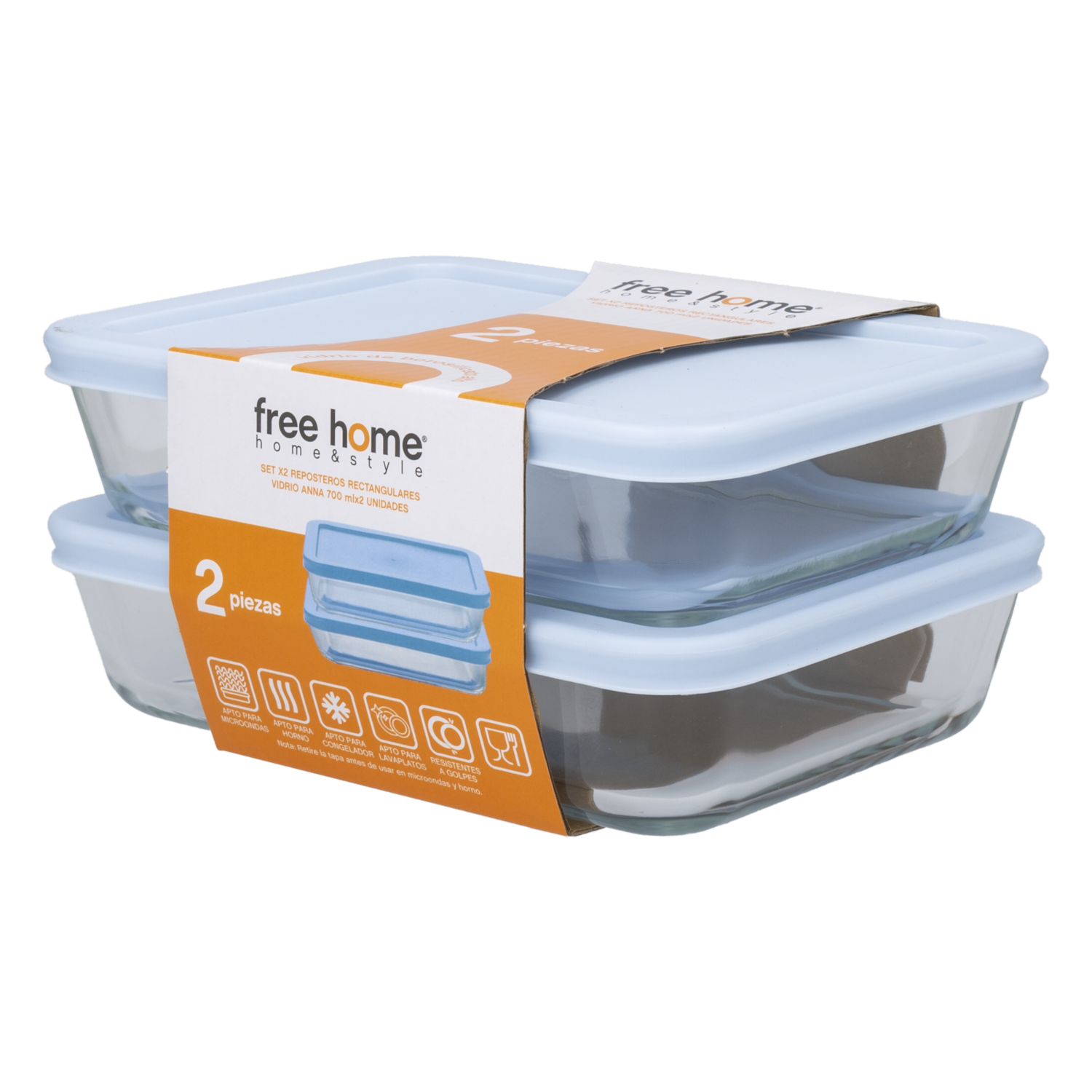 Set Reposteros Rectangulares Anna FREE HOME 2 Piezas