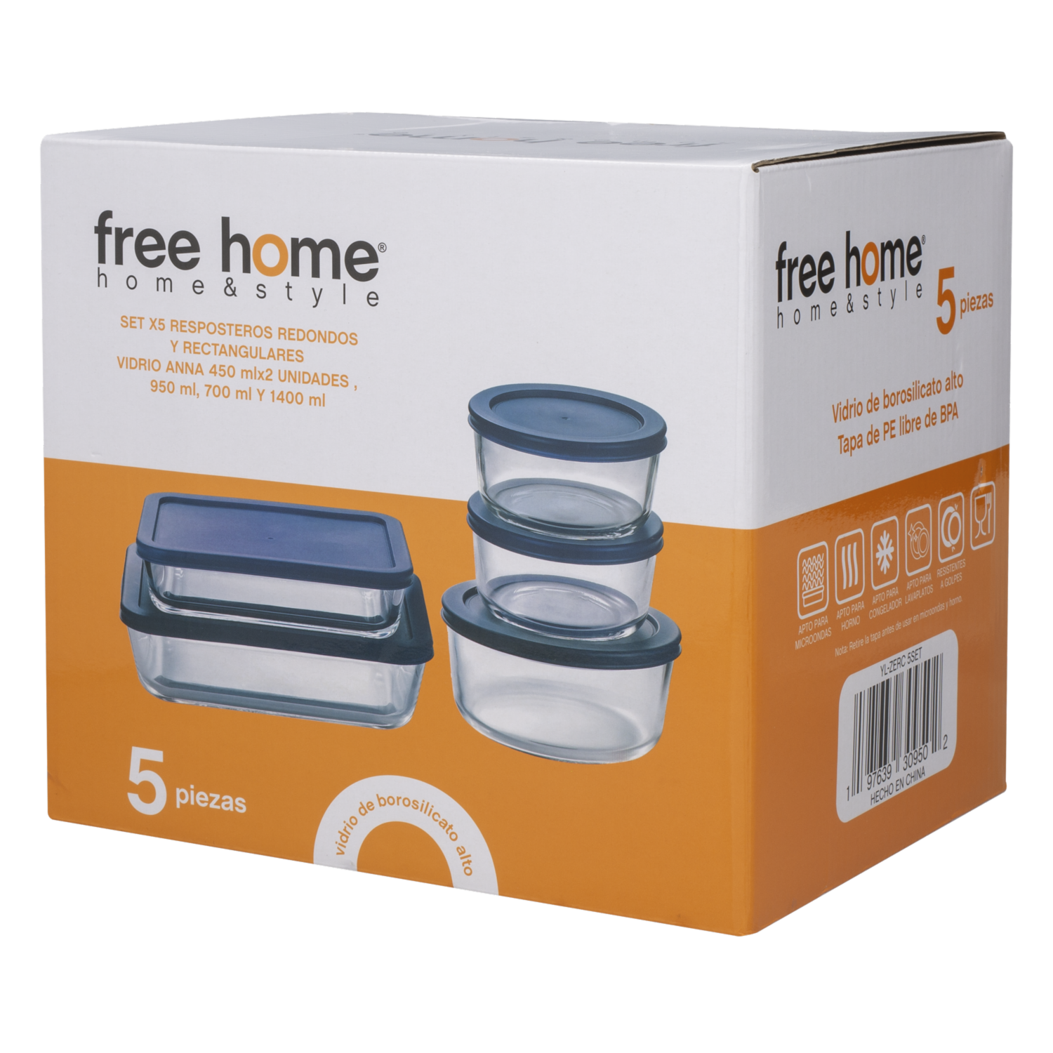 Set Reposteros Redondos Y Rectangulares Anna FREE HOME 5 Piezas