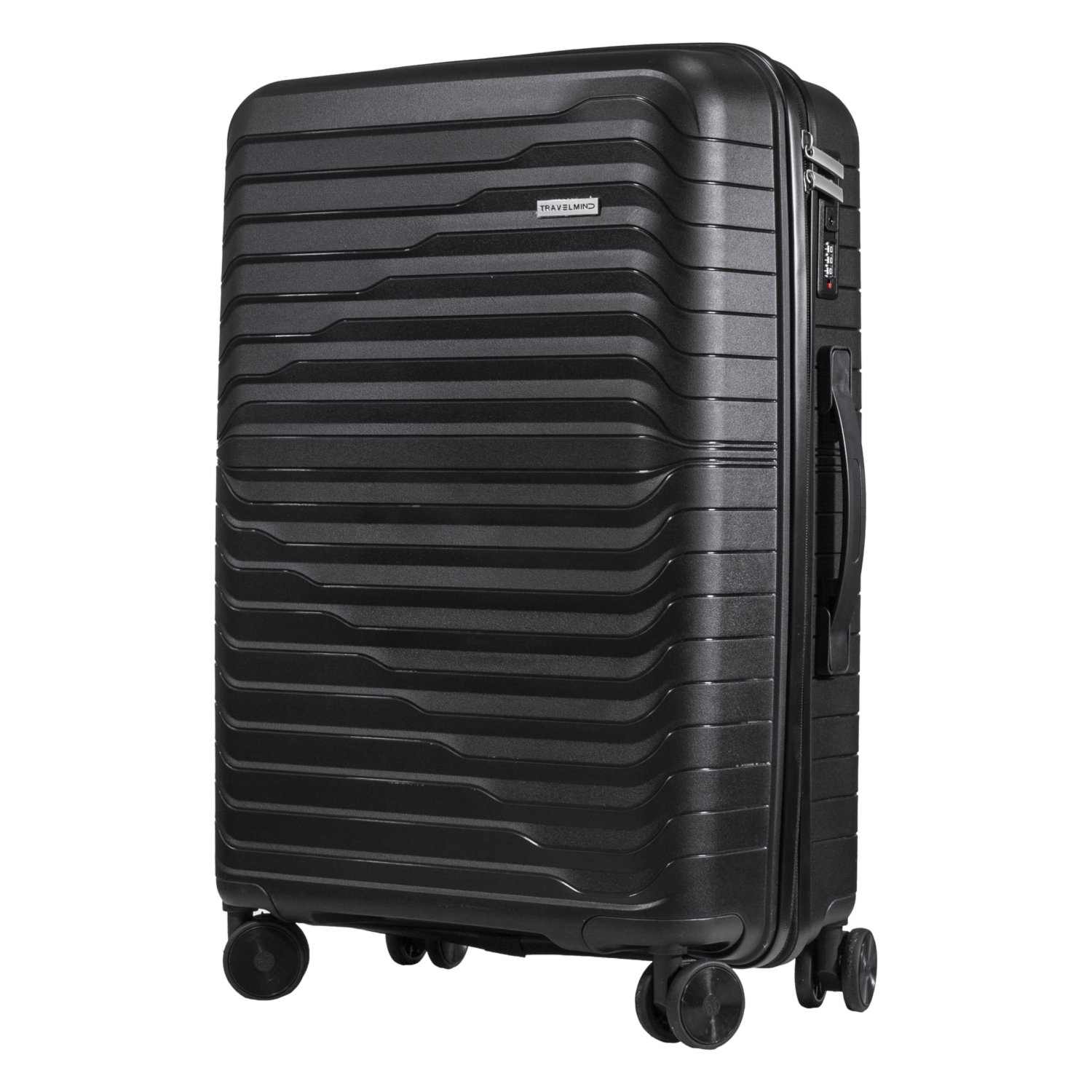 Maleta De Viaje Dura Diseño Bram Negra TRAVELMIND 49 Cm