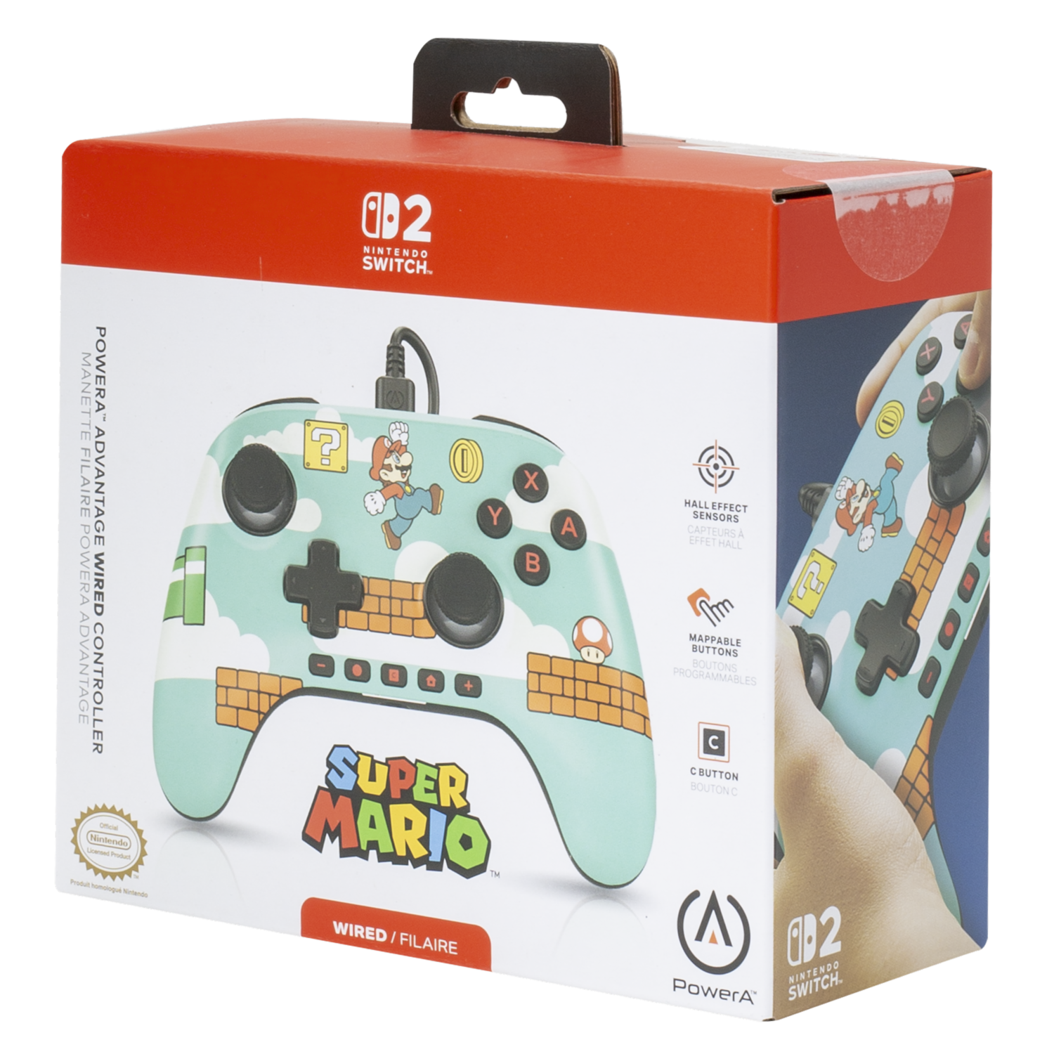 Control Advantage Para Nintendo Switch 2 Edición La Hora De Mario POWER A Alámbrico