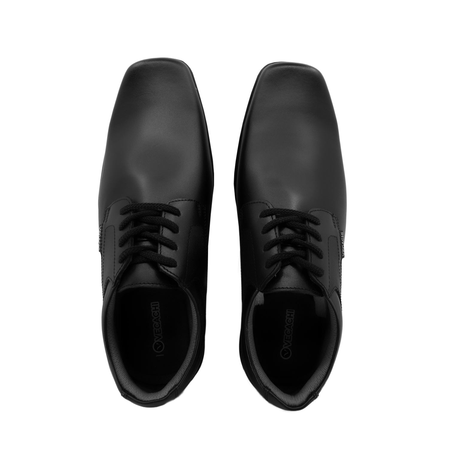 Zapatos Escolares Cordón Negro Punta Cuadrada VECACHI