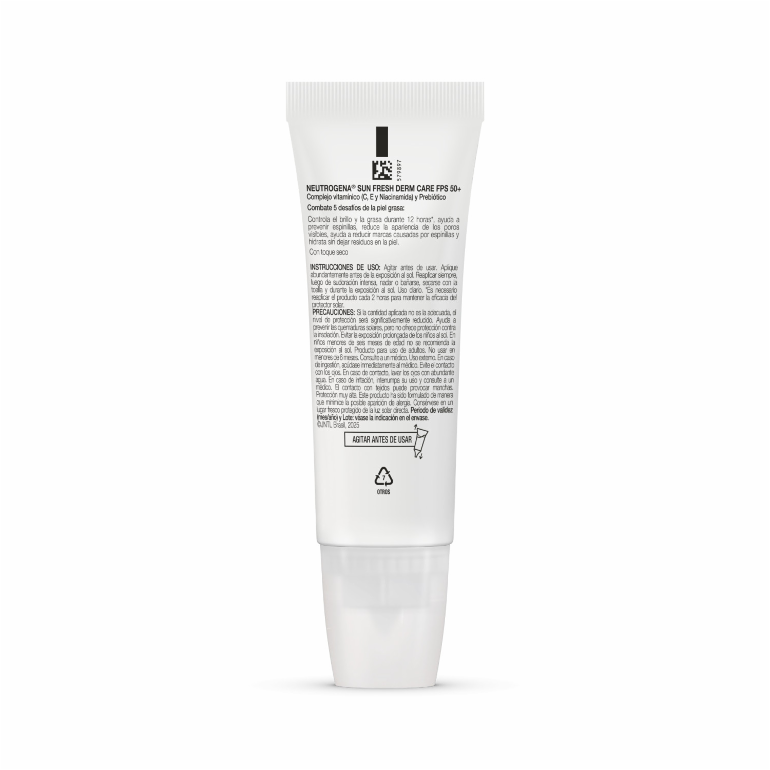 Protector Solar Facial Sun Fresh Oil Control Fluido Sin Color FPS 50 NEUTROGENA 40 Ml