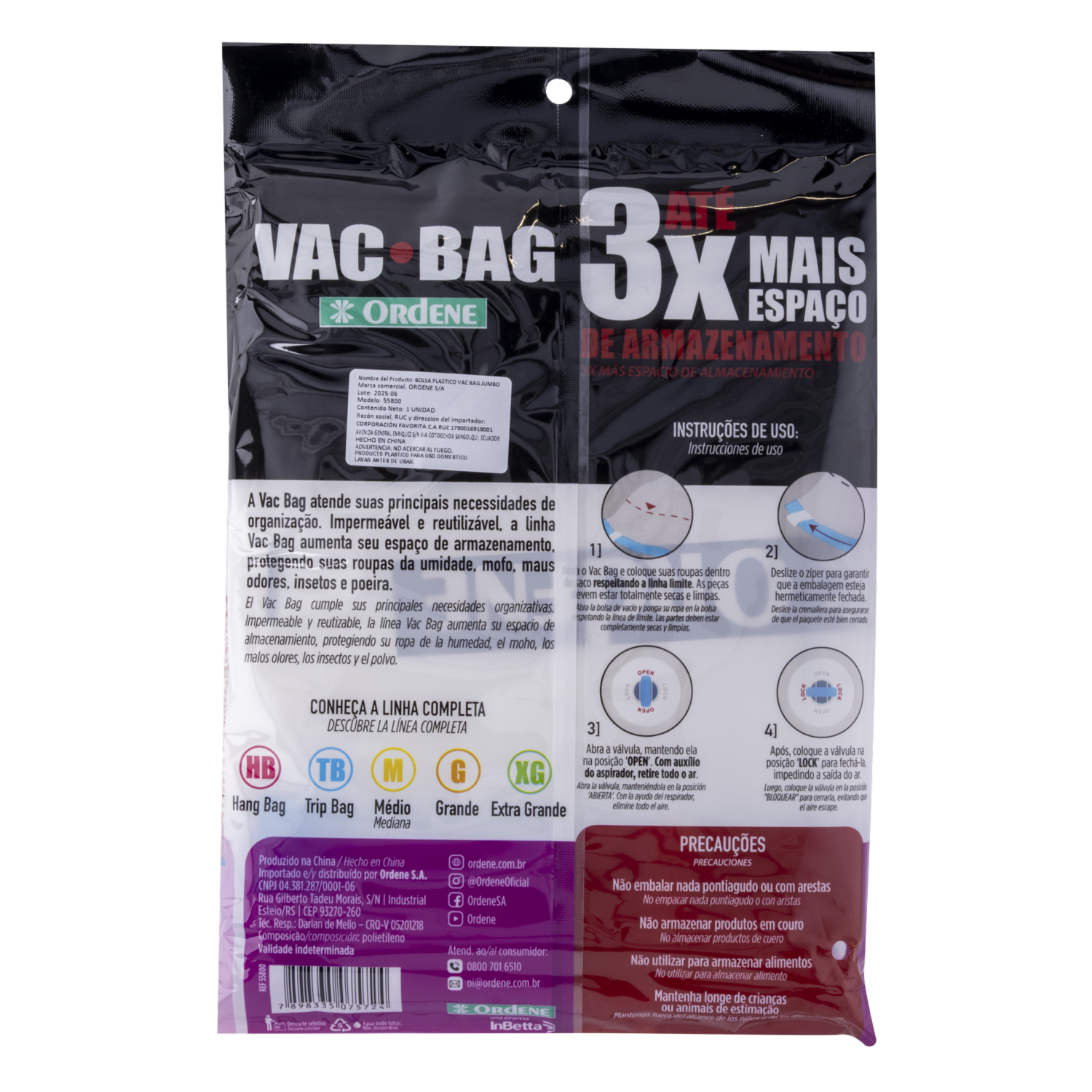 Bolsa De Almacenamiento Vac Jumbo SANREMO 110X100 Cm