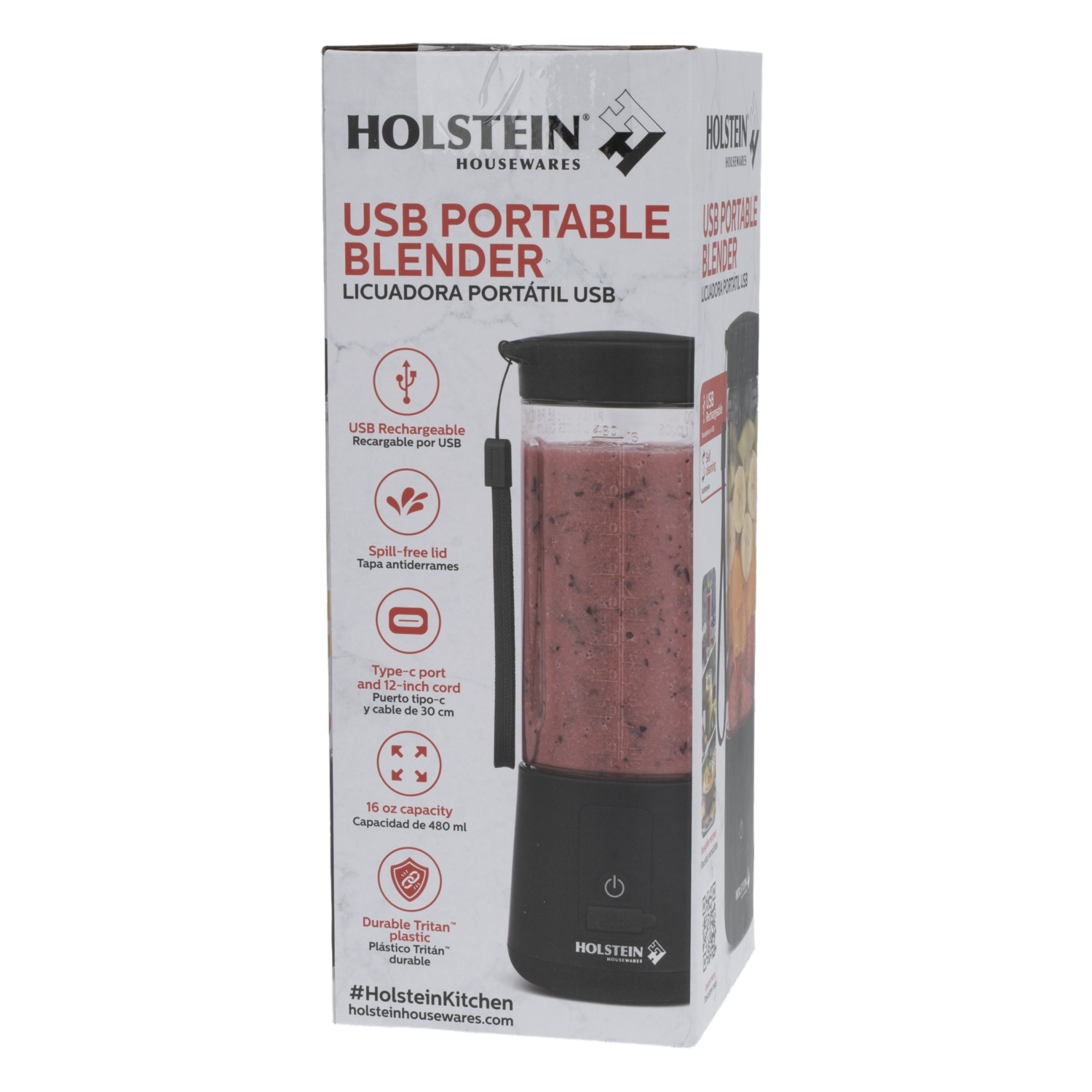 Licuadora Personal Usb HOLSTEIN 16 Onzas