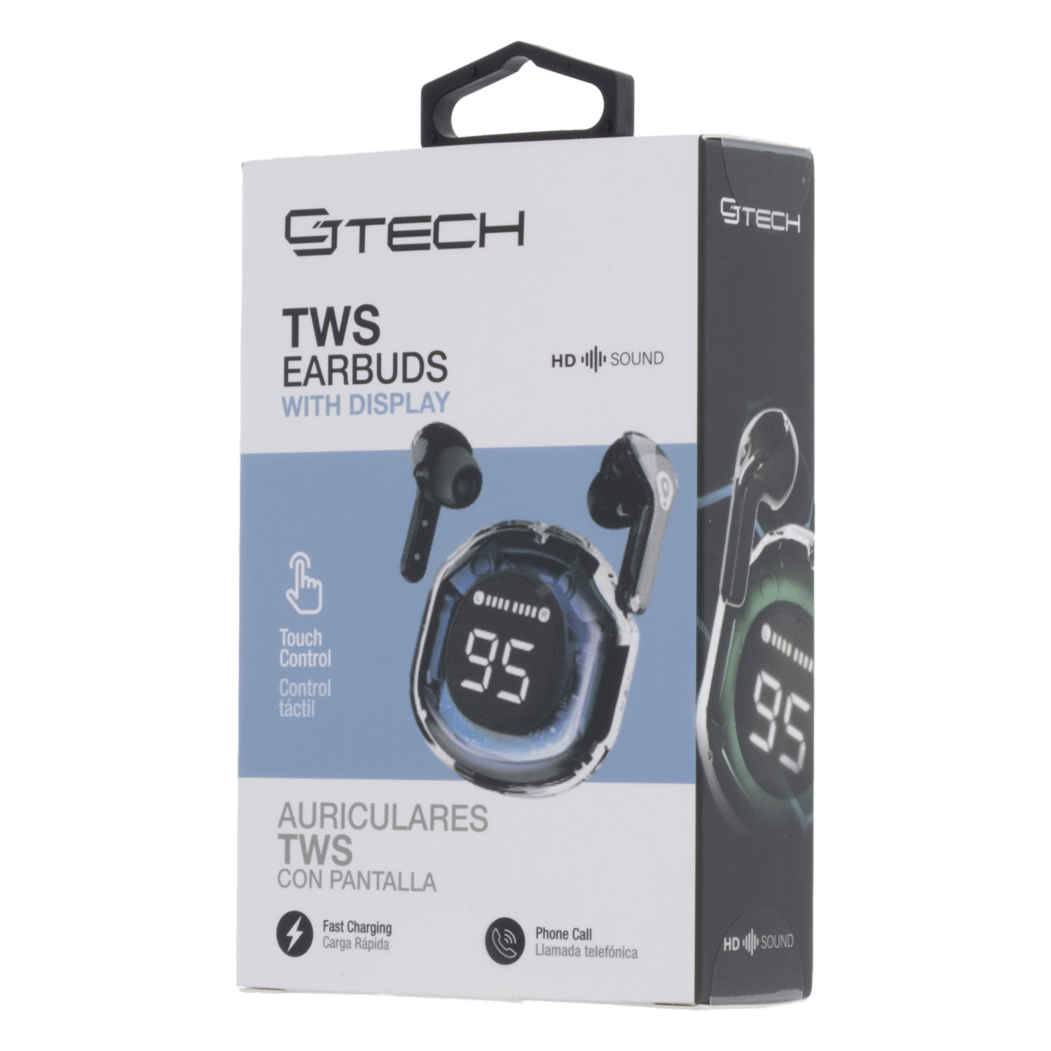 Audífonos Tws Con Pantalla Digital CJ TECH Inalámbricos