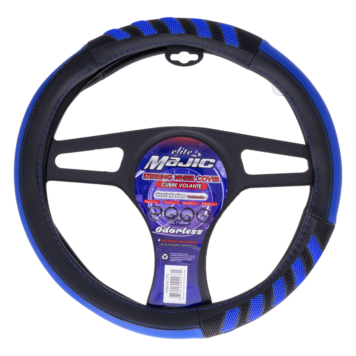Cubre Volante Negro Azul MAJIC Universal