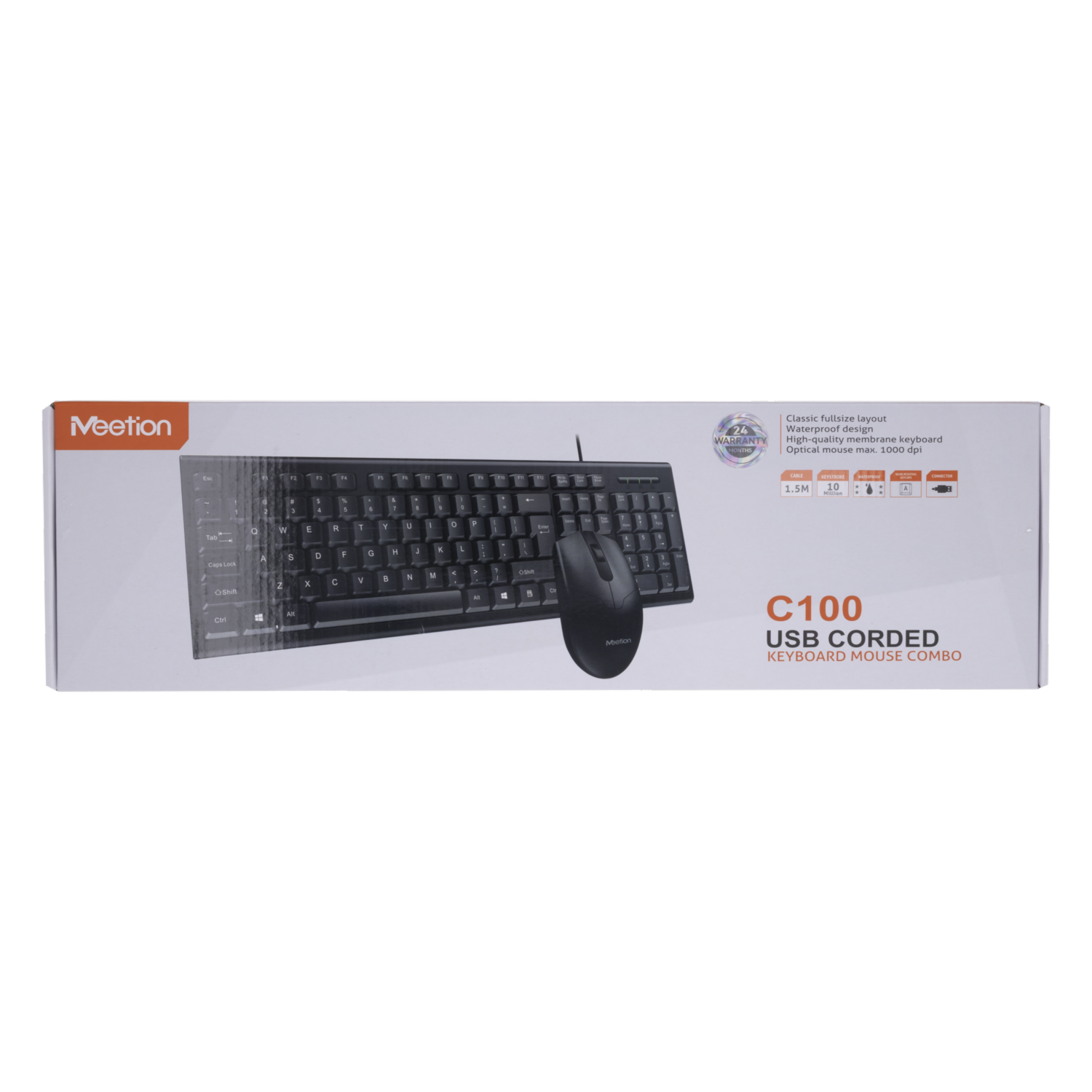 Teclado Y Mouse Usb C 100 MEETION Alámbrico