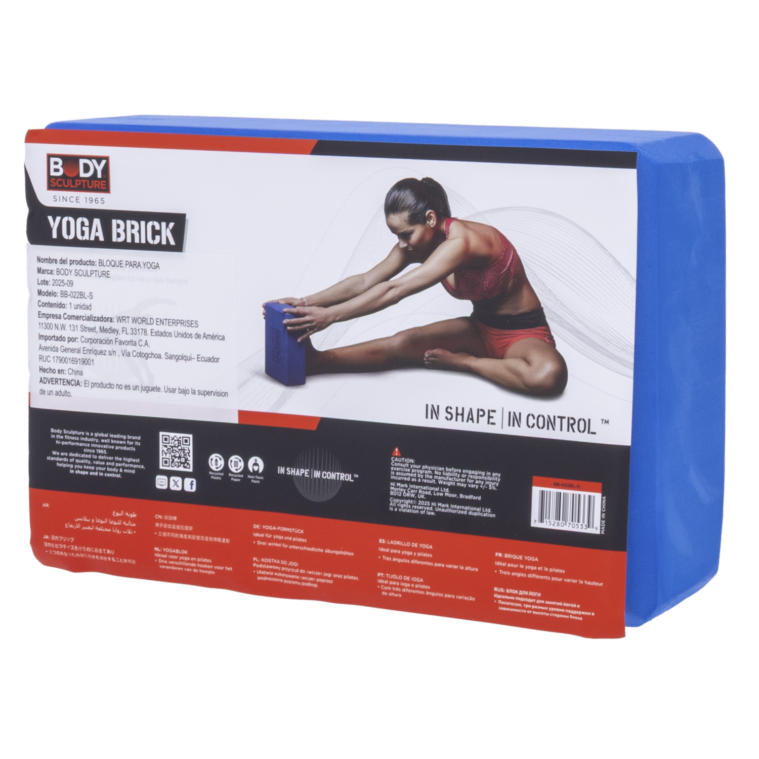 Bloque Para Yoga De 3 Ángulos BODY SCULPTURE 1 Pieza