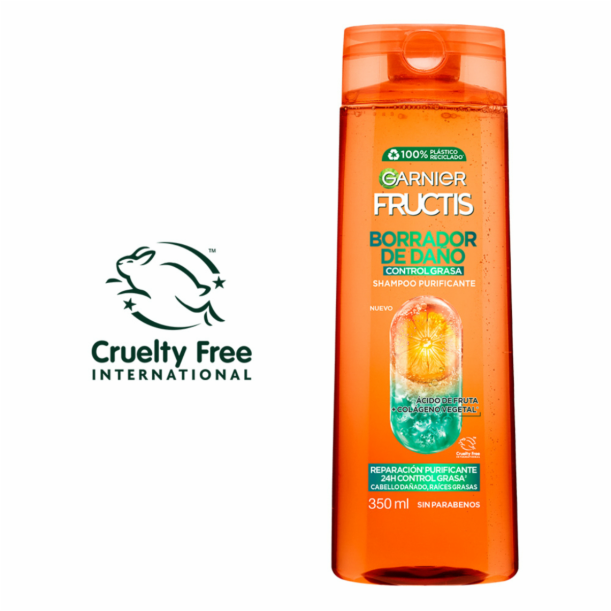 Shampoo Para Cabello Borrador De Daño GARNIER FRUCTIS 350 Ml